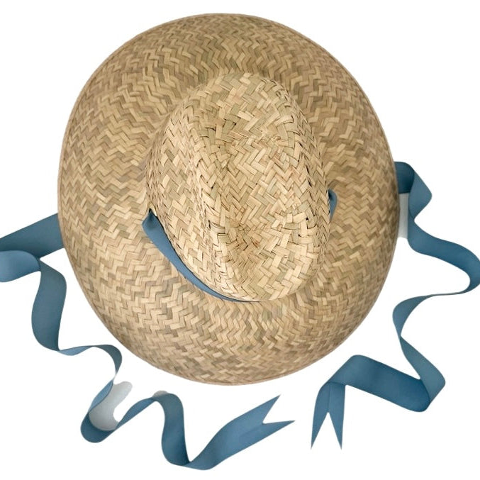 Begonia Sun Hat - Long French Blue Grosgrain Ribbon - Ten Easy Street