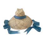 Begonia Sun Hat - Long French Blue Grosgrain Ribbon - Ten Easy Street