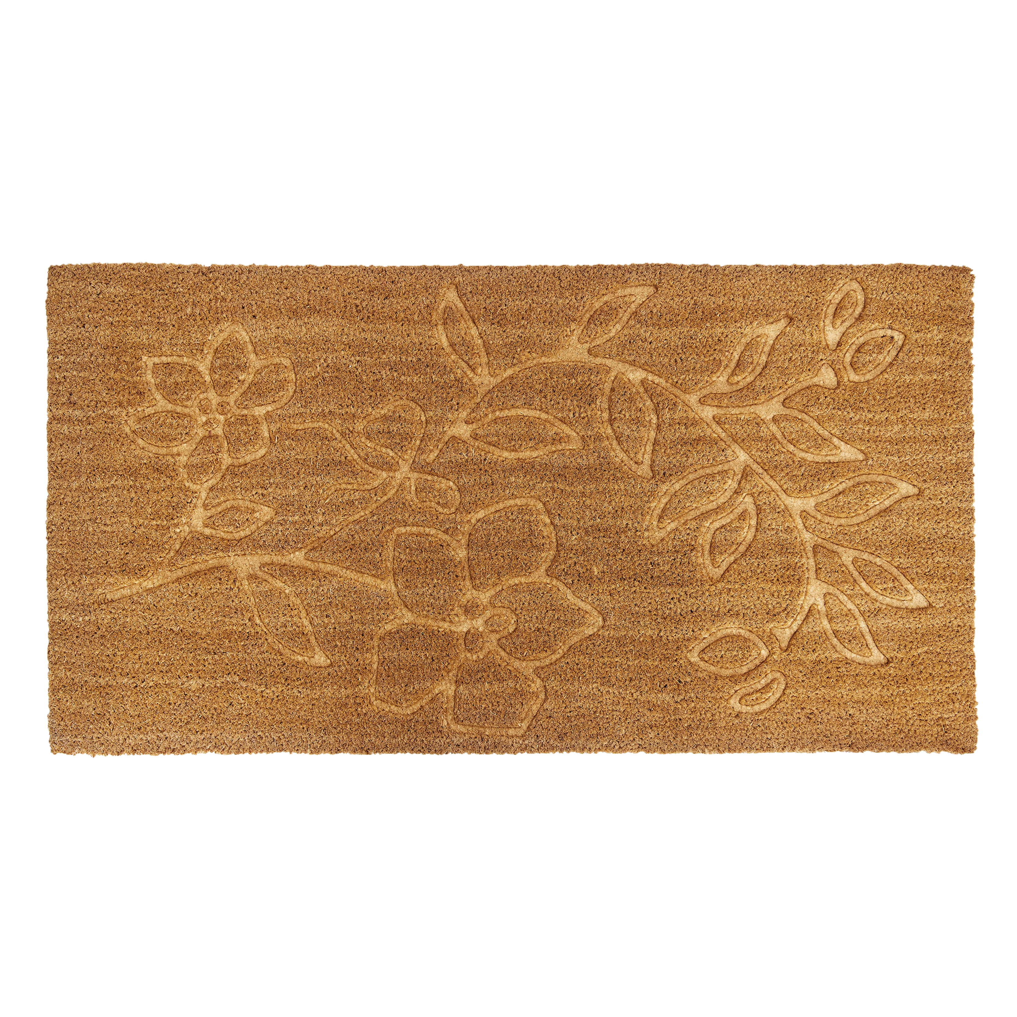 Floral Coir Doormat - Ten Easy Street