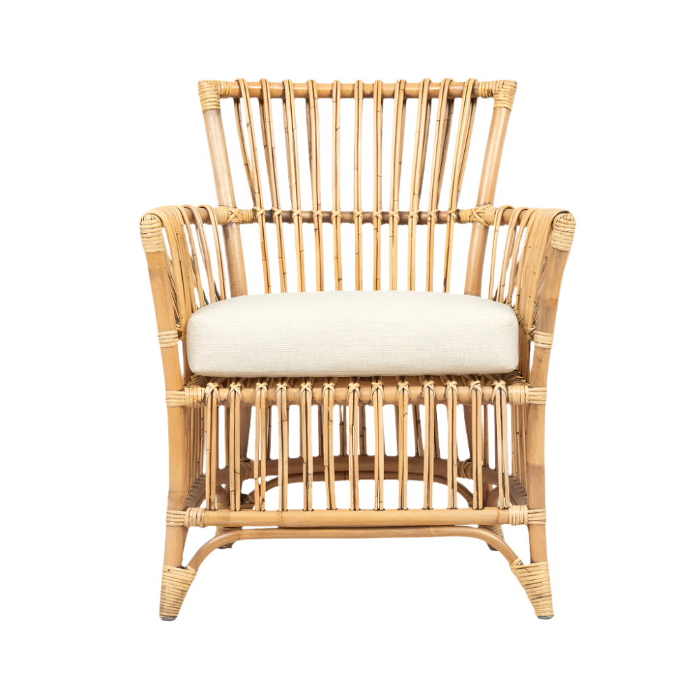 Boho Arm Chair Frame in Cream - TES