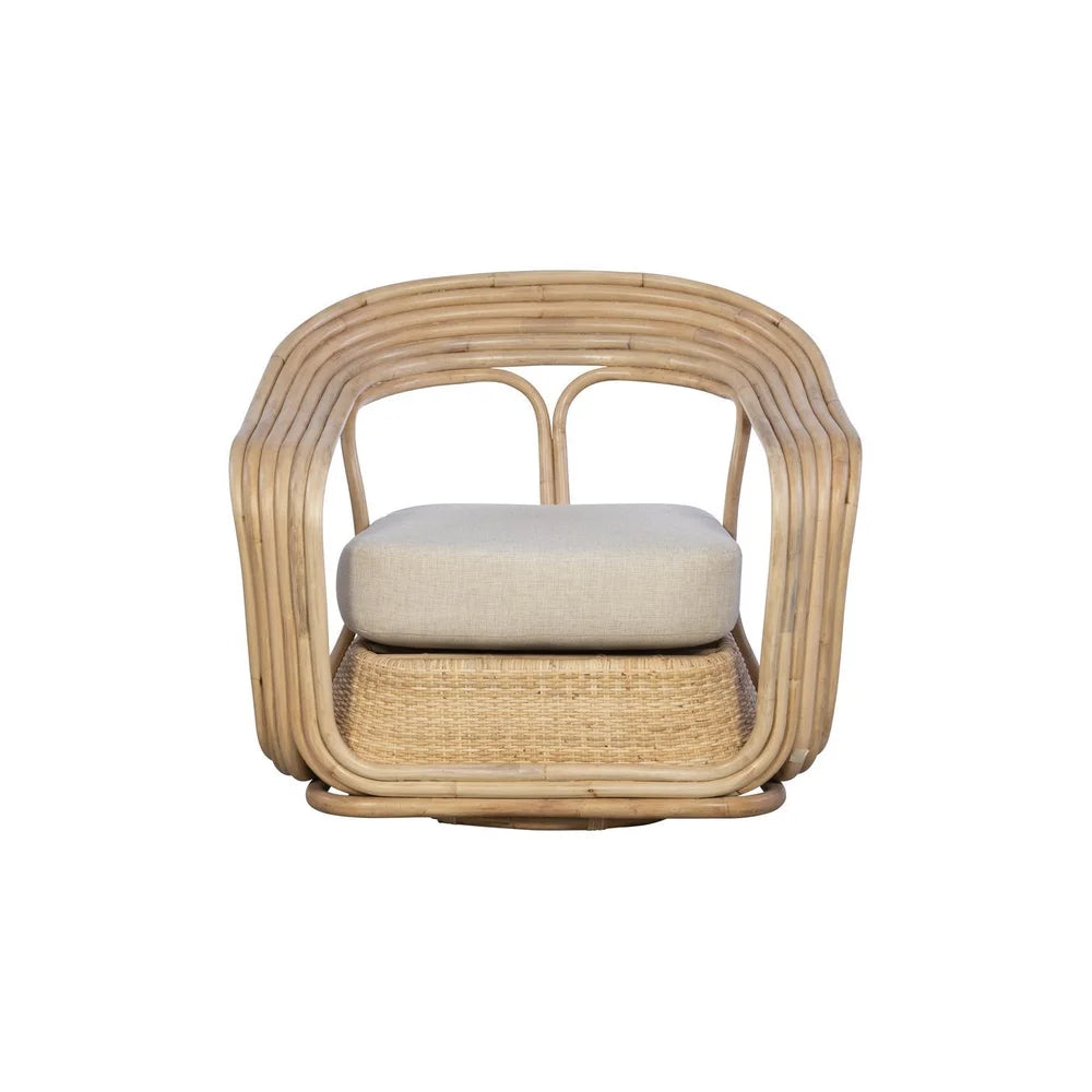 Elena Swivel Chair in Cream - TES