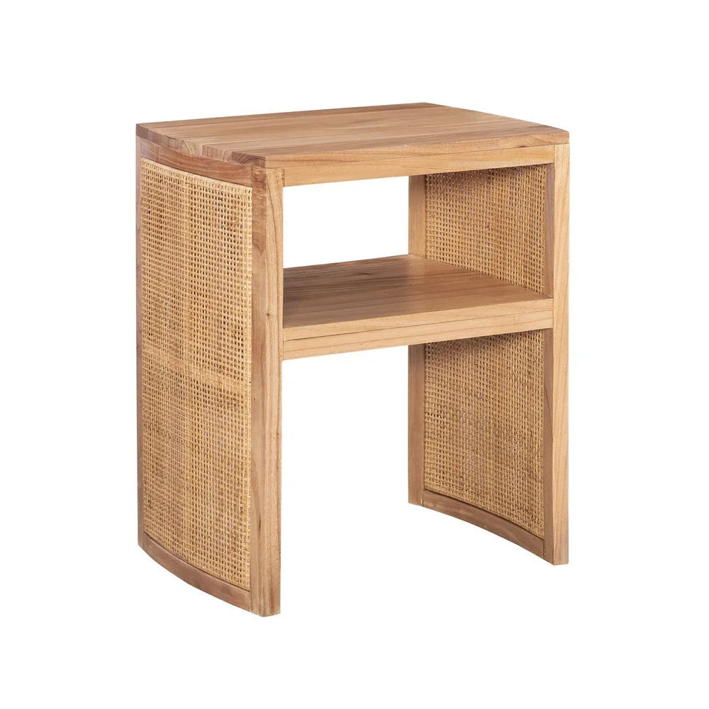 Valencia Bedside Table in Natural - TES