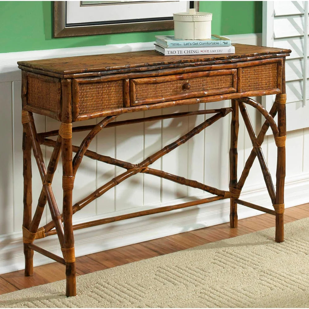 English Console Table in Antique Tortoise - TES