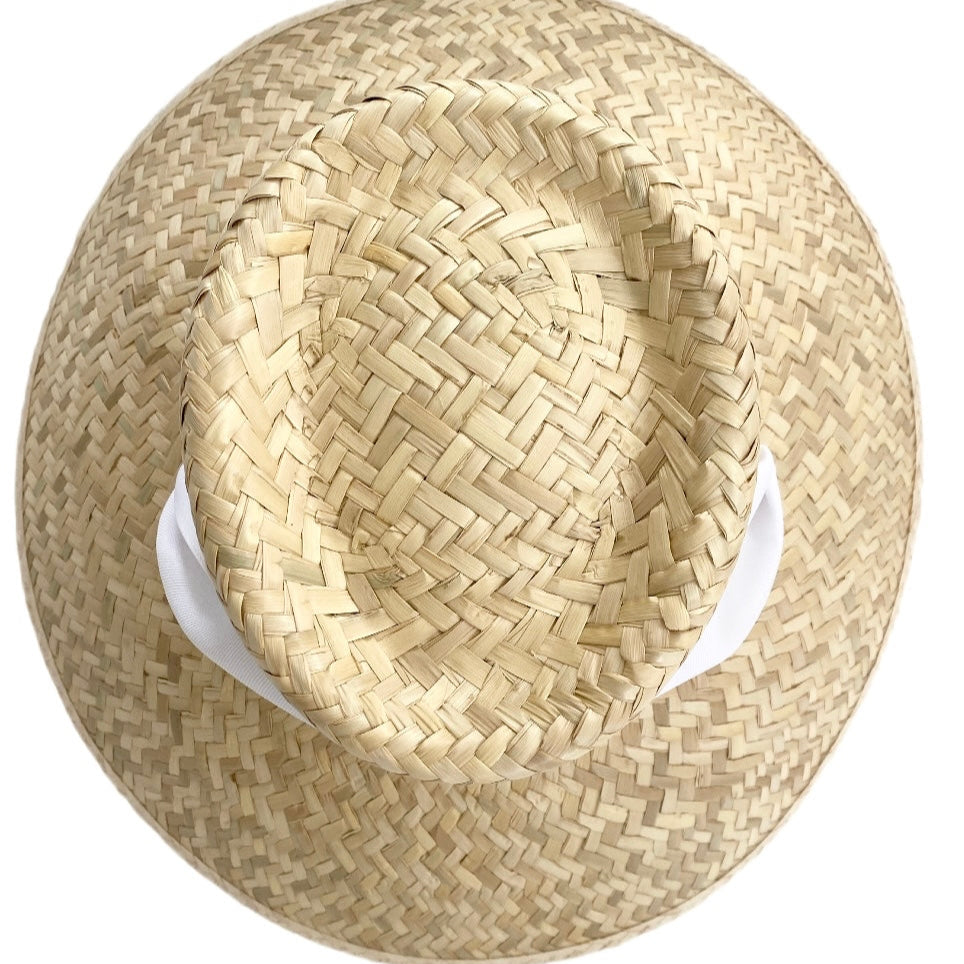 Amaryllis Sun Hat - White Wide & Short Grosgrain Ribbon - Ten Easy Street