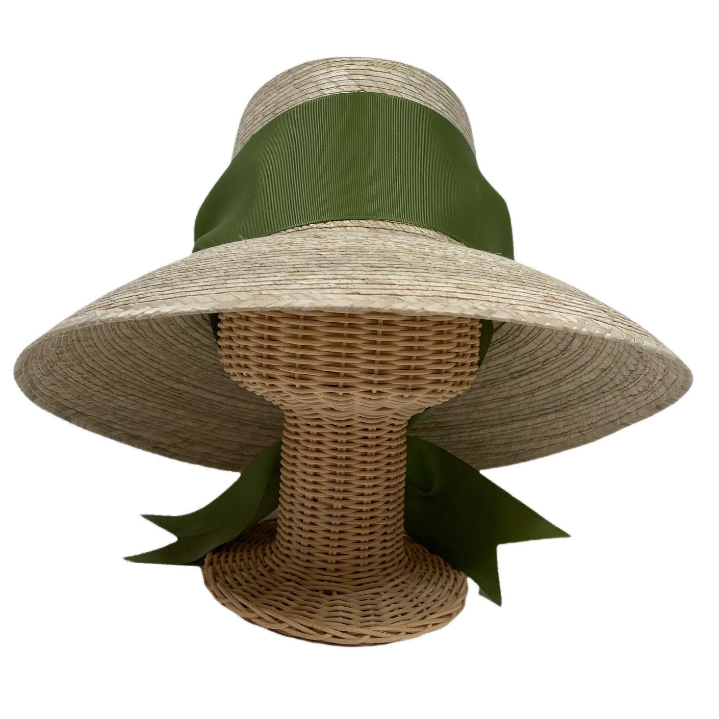 Wildflower Sun Hat - Olive Green Wide & Short Grosgrain Ribbon - Ten Easy Street