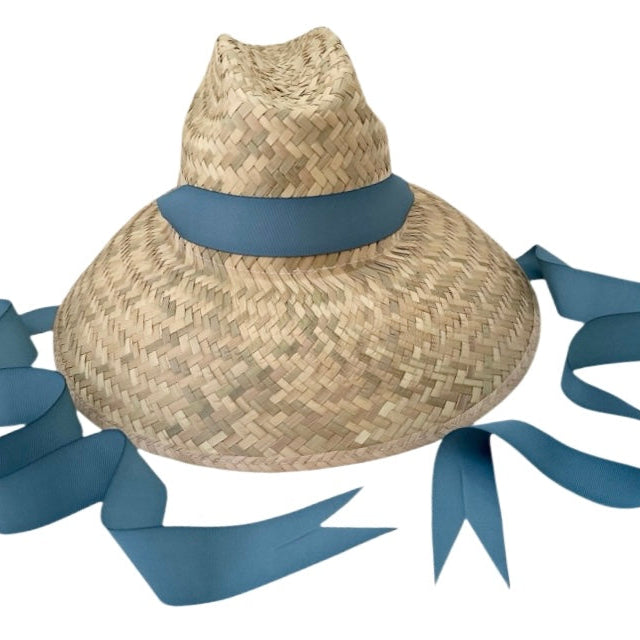Begonia Sun Hat - Long French Blue Grosgrain Ribbon - Ten Easy Street