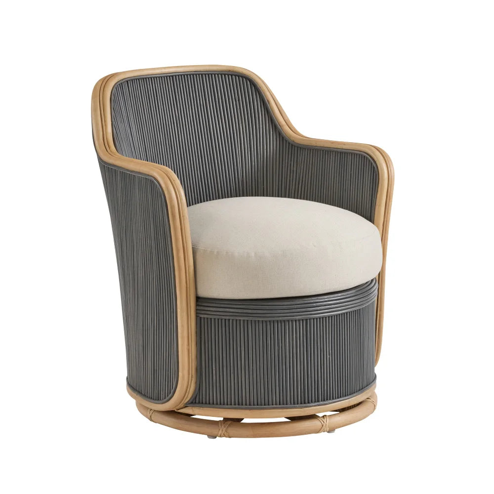 Bobby Pencil Rattan Swivel Chair - TES