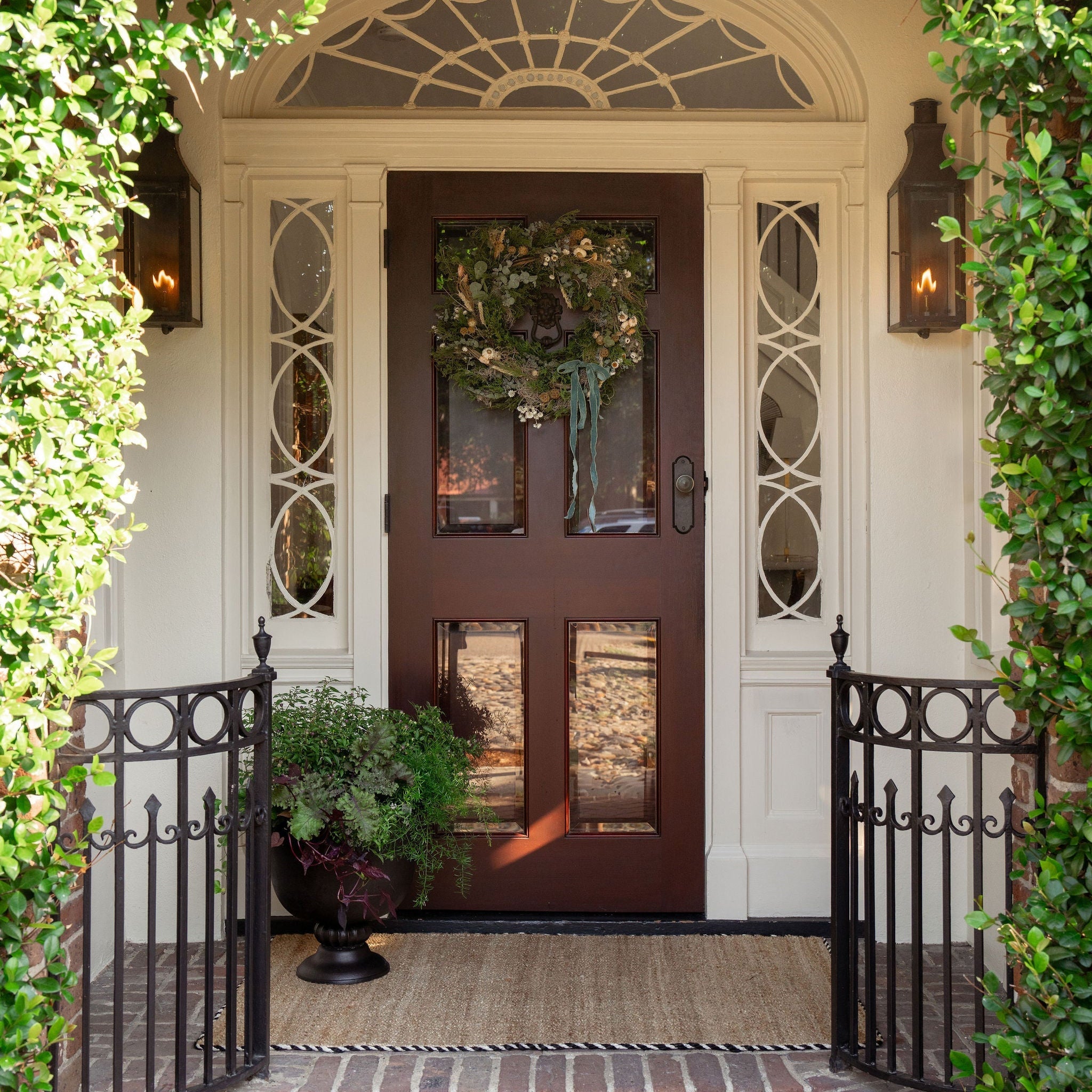 Braided Jute Doormat in Wrought Iron - Ten Easy Street