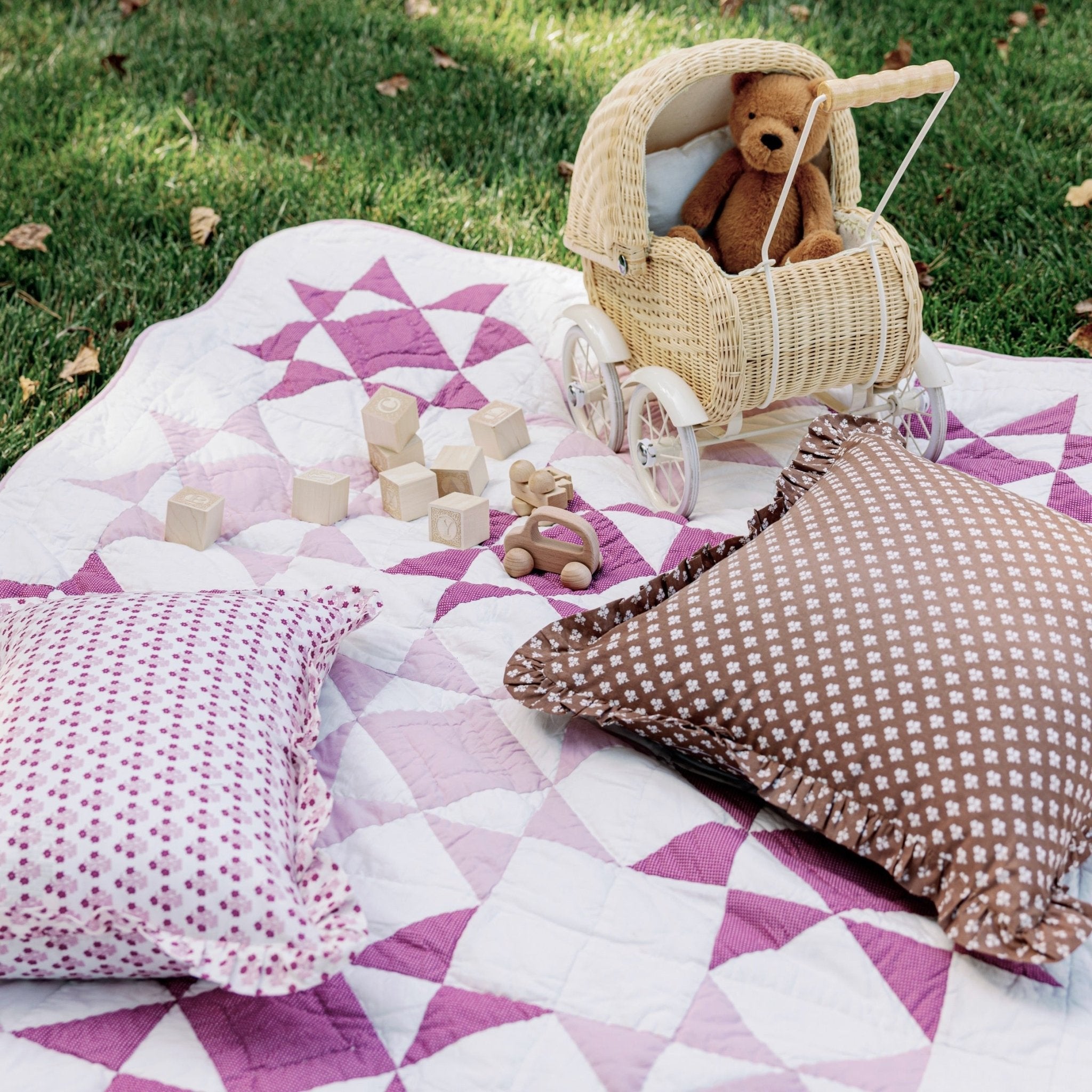 Abigail Pink Ruffled Lumbar Pillow-Ten Easy Street