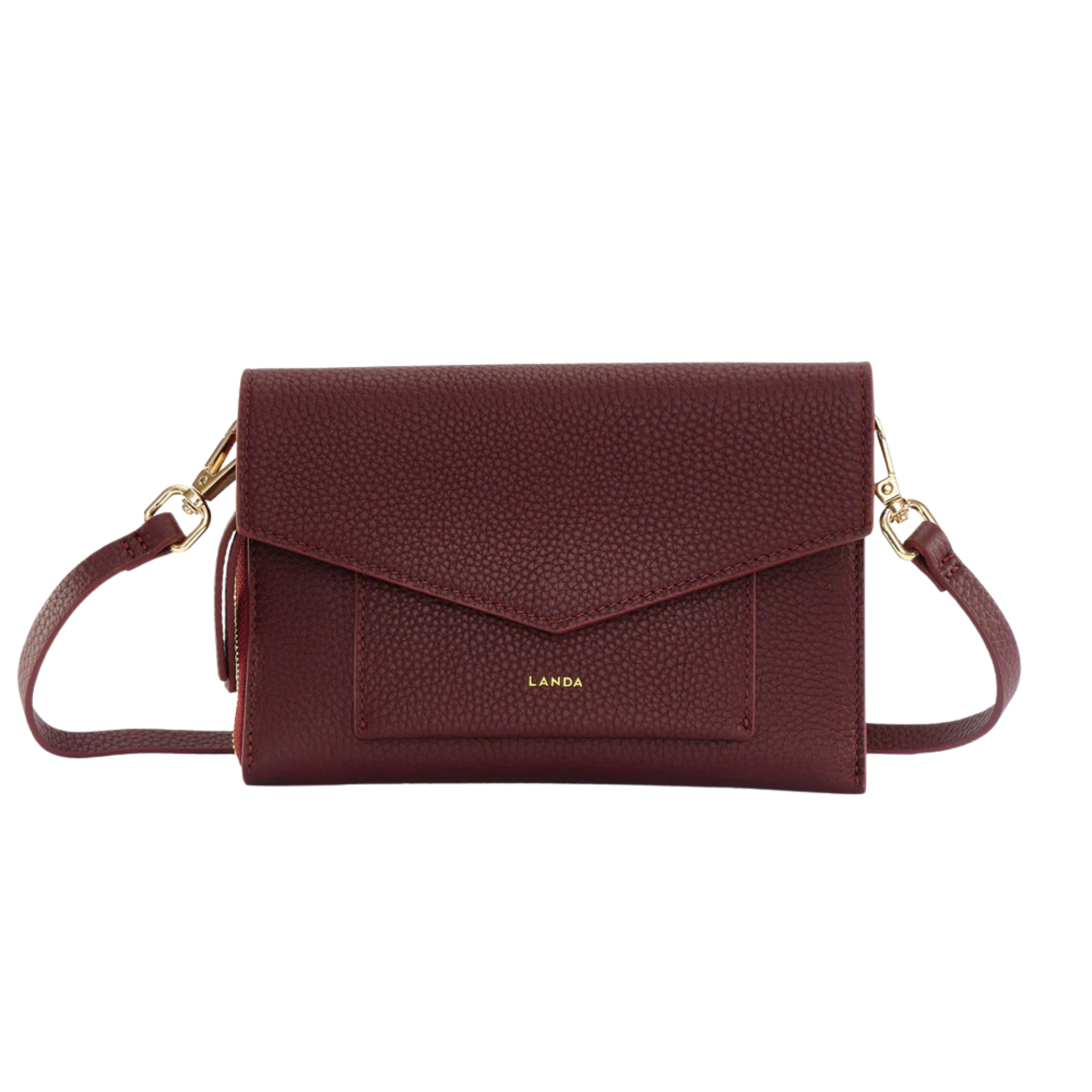 Aliso Structured Phone Bag in Burgundy-LANDA-Ten Easy Street