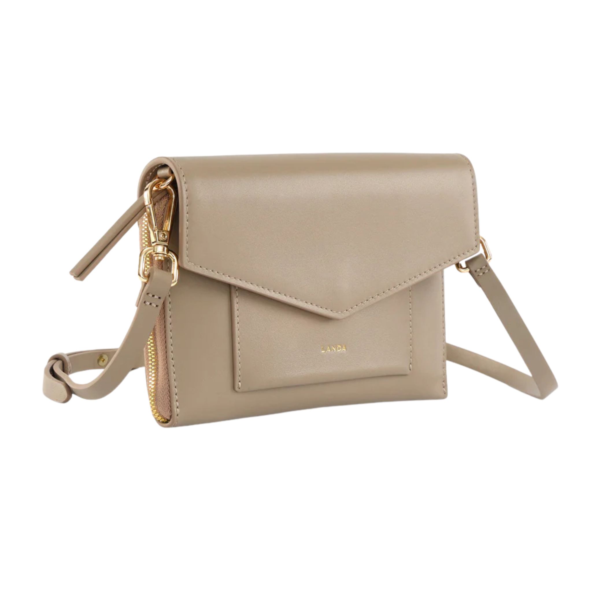 Aliso Structured Phone Bag in Taupe-LANDA-Ten Easy Street
