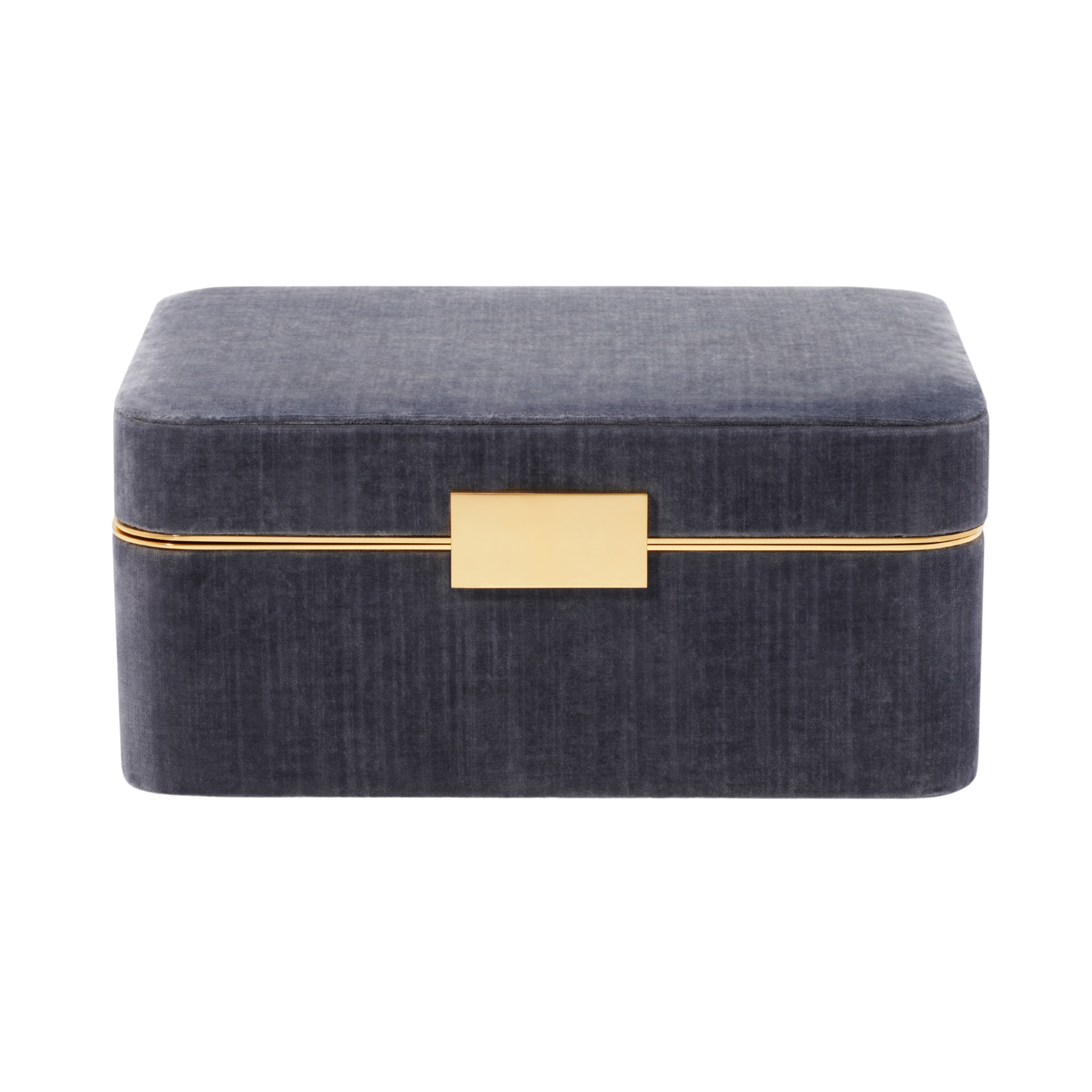 Beauvais Velvet Jewelry Box in Dusk Blue-Ten Easy Street