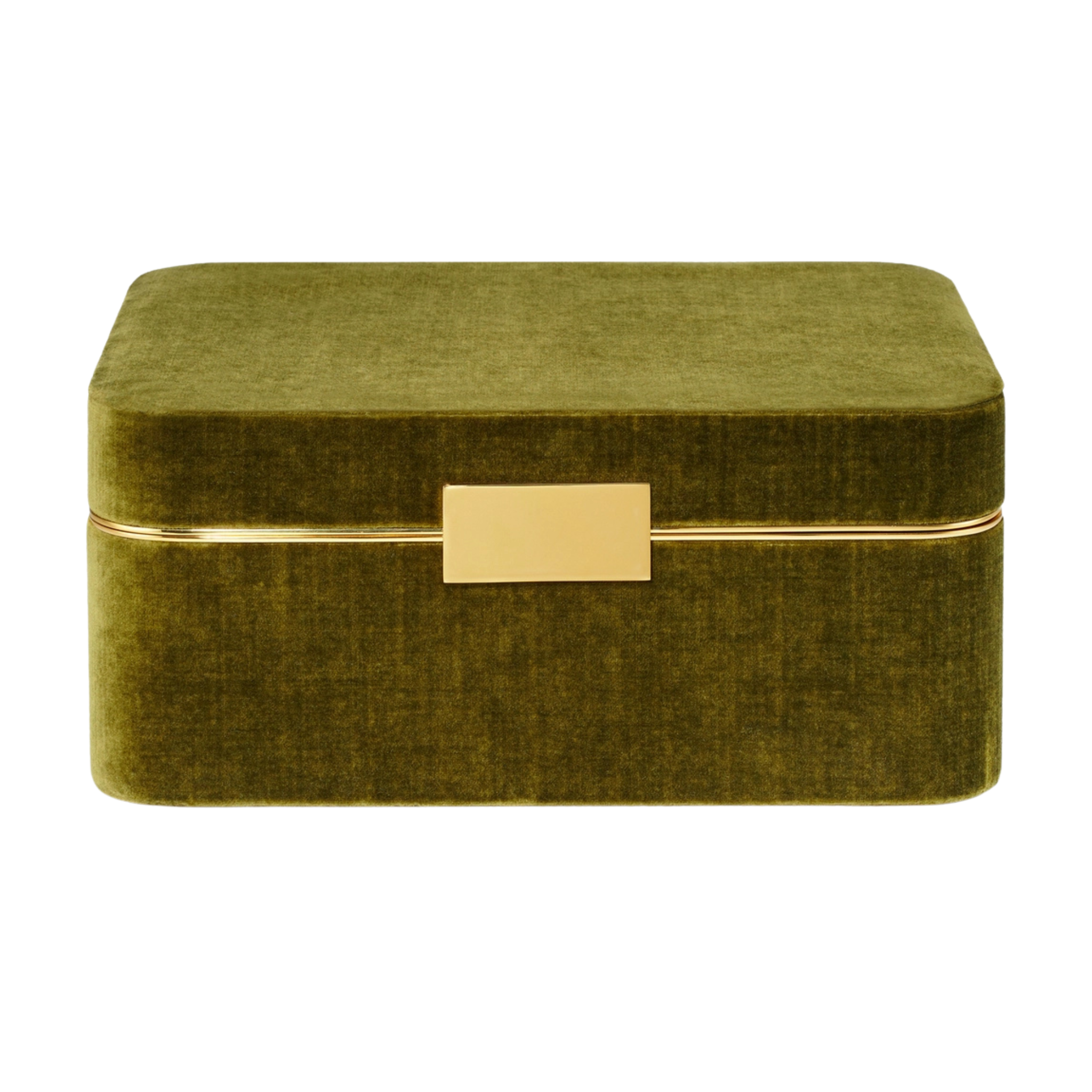 Beauvais Velvet Jewelry Box in Moss-Ten Easy Street