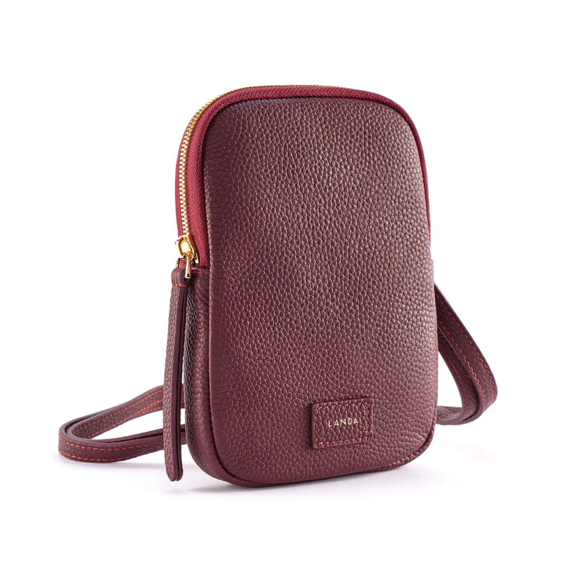 Cassia Phone Bag in Burgundy-LANDA-Ten Easy Street