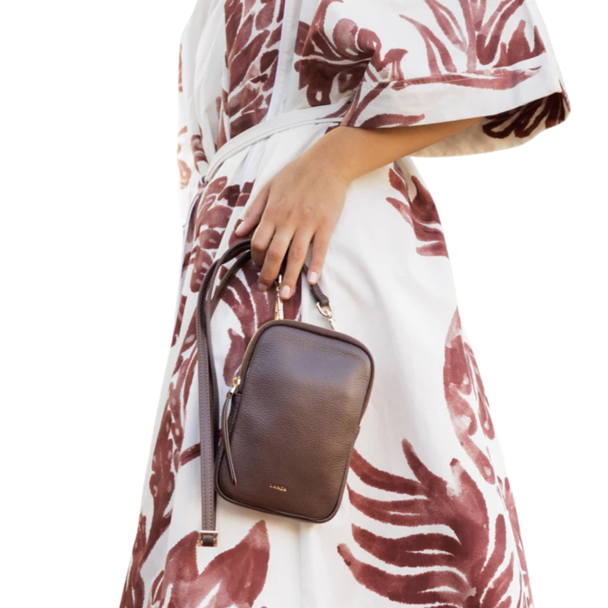 Cassia Phone Bag in Chocolate Brown-LANDA-Ten Easy Street