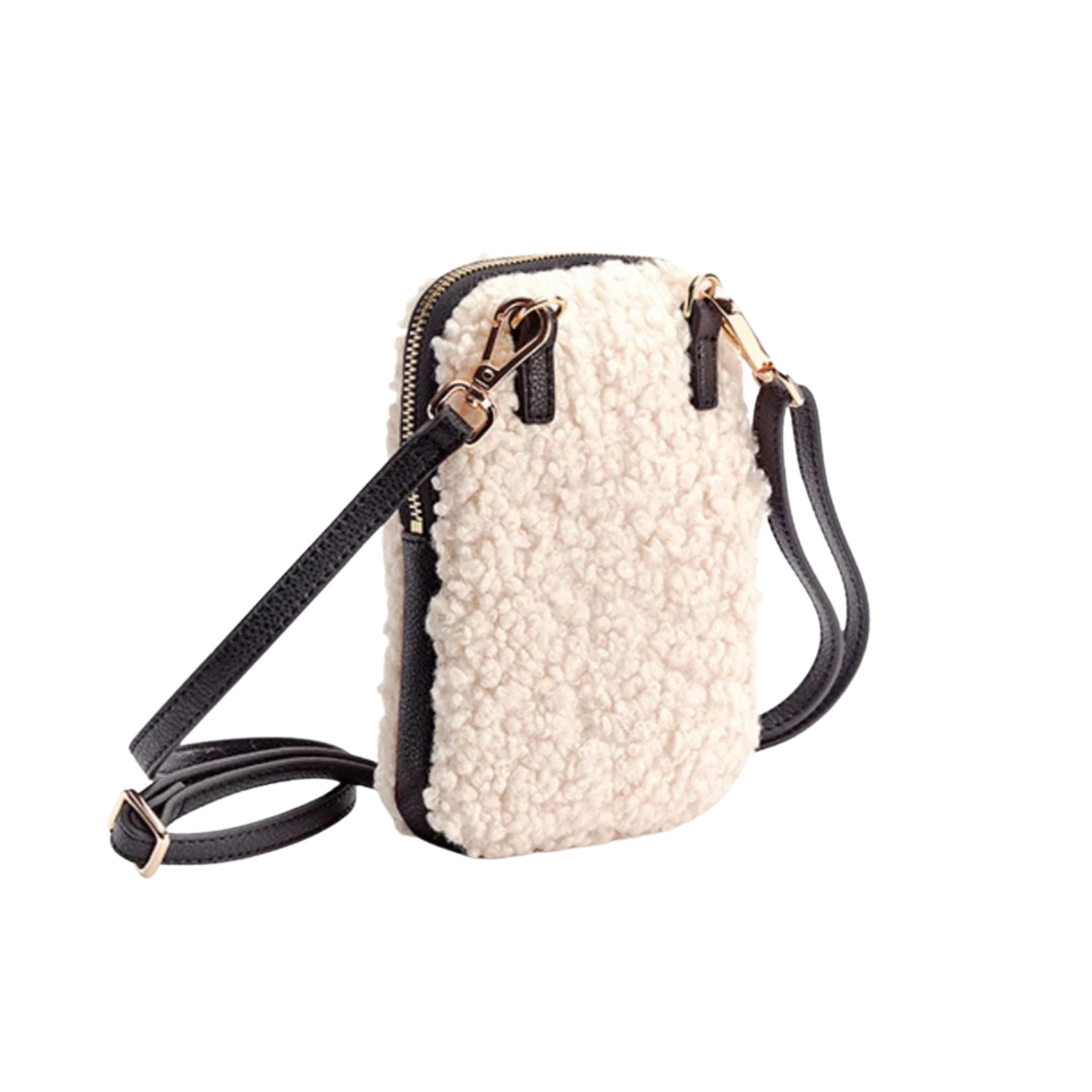 Cassia Phone Bag in Shearling-LANDA-Ten Easy Street