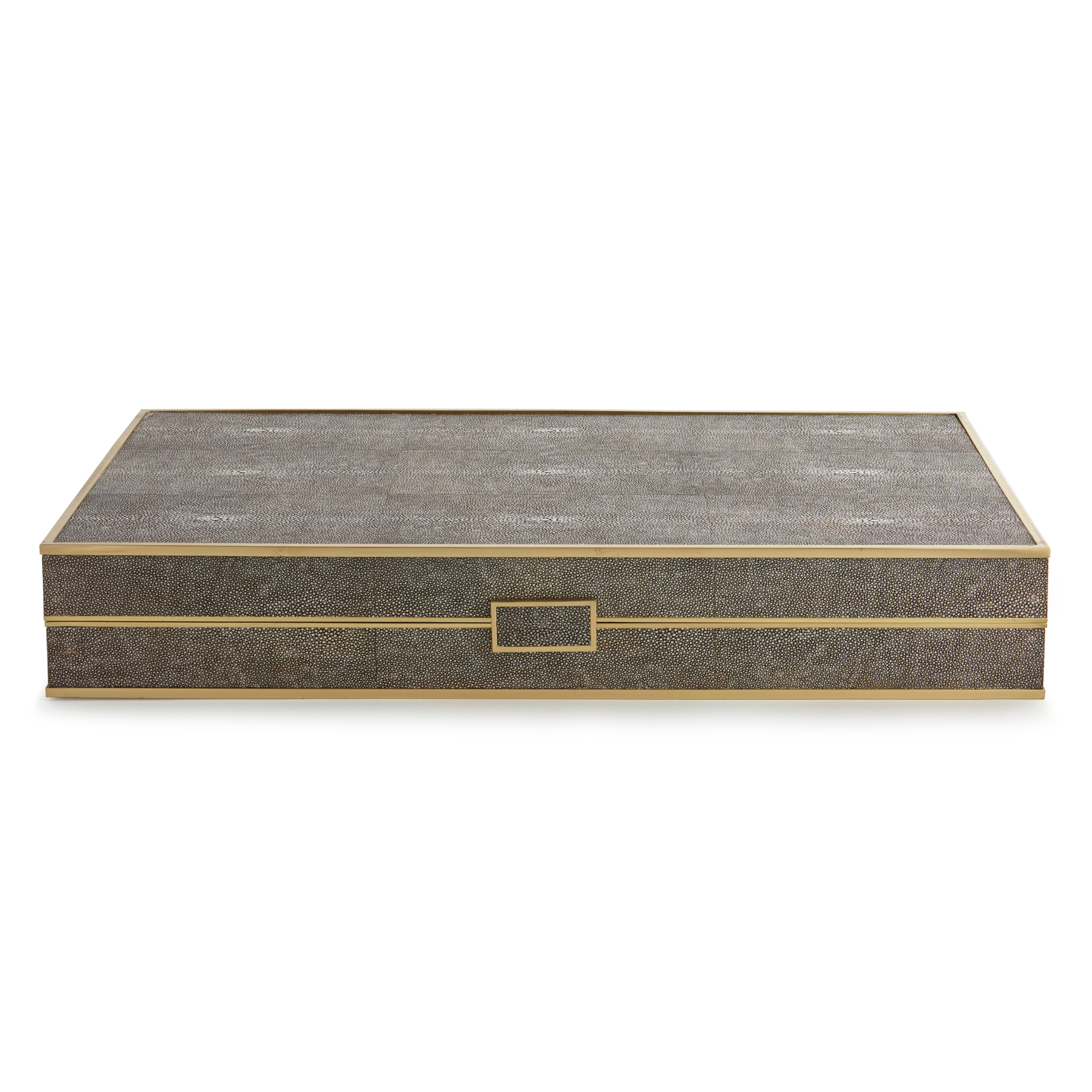 Chocolate Shagreen Backgammon Set w/Dice-Ten Easy Street
