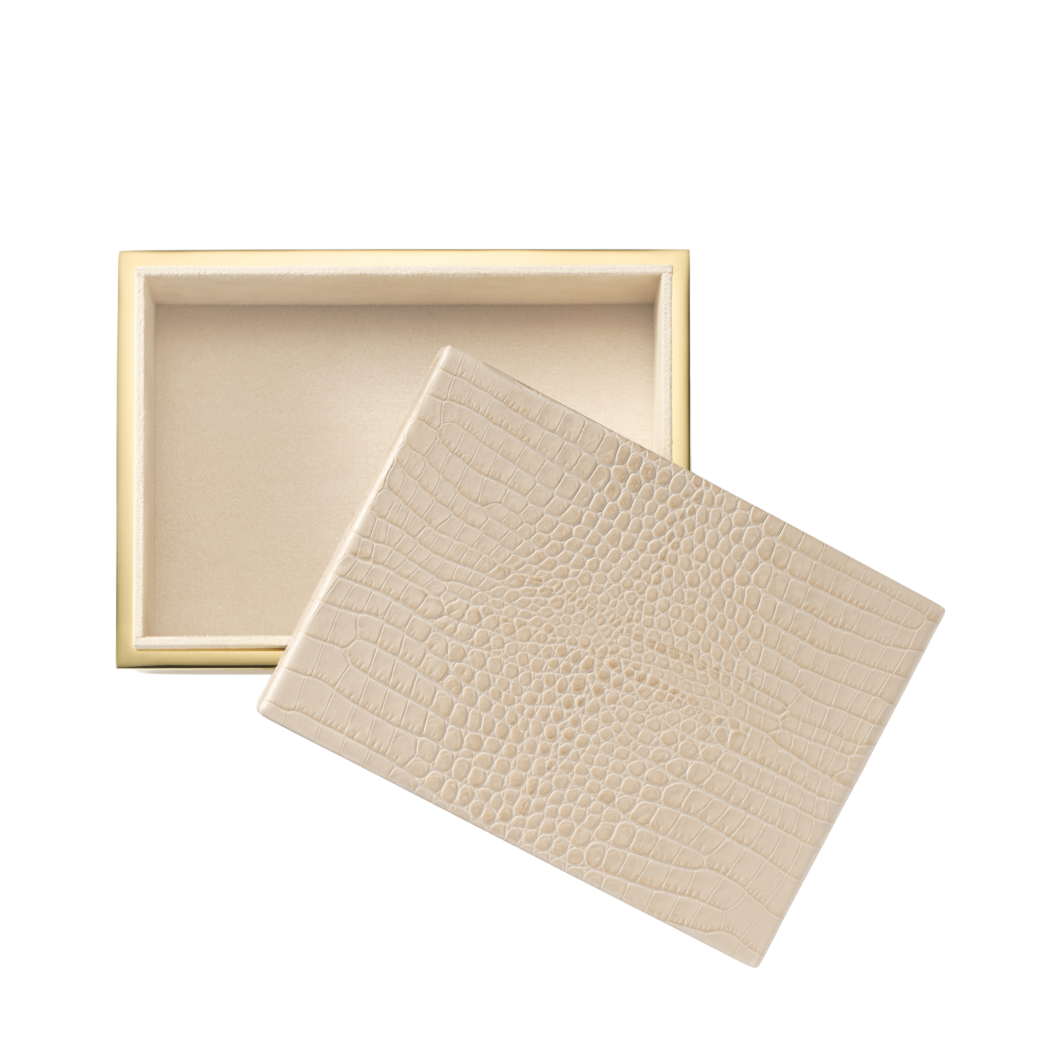 Classic Croc Leather Small Box in Fawn-Ten Easy Street