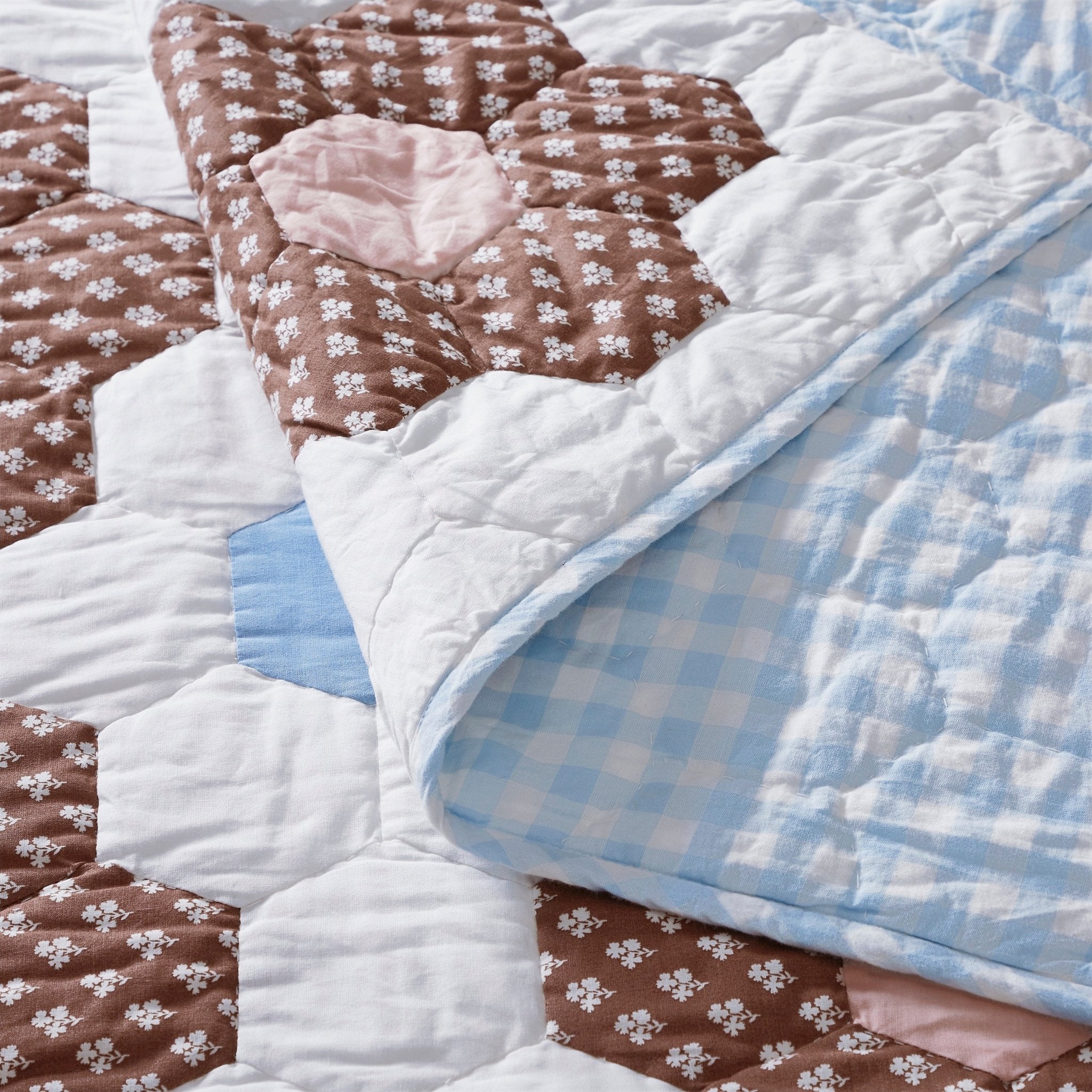 Constance Chocolate Quilted Throw Blanket-Ten Easy Street
