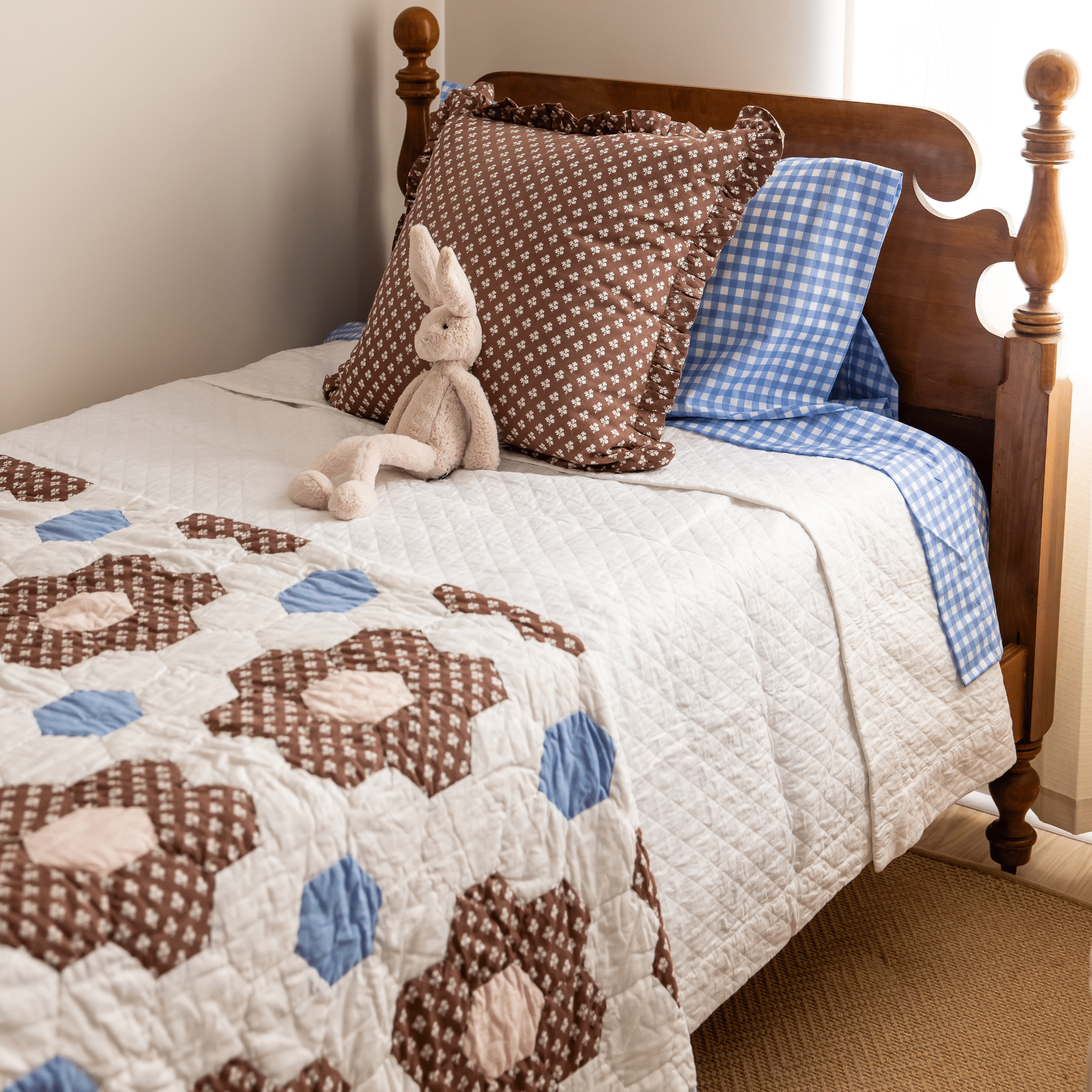 Constance Chocolate Ruffled Throw Pillow-Ten Easy Street