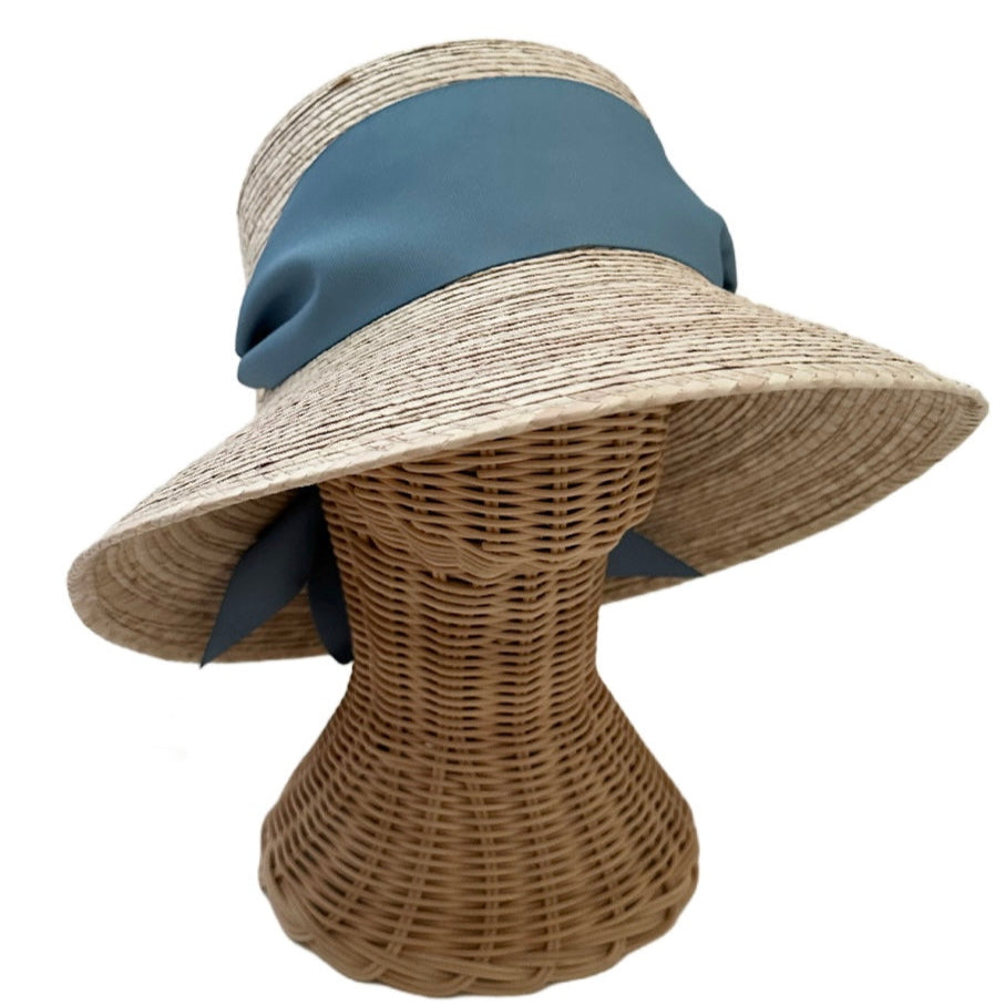 Clematis Bucket Hat - French Blue Wide & Short Grosgrain Ribbon - Ten Easy Street