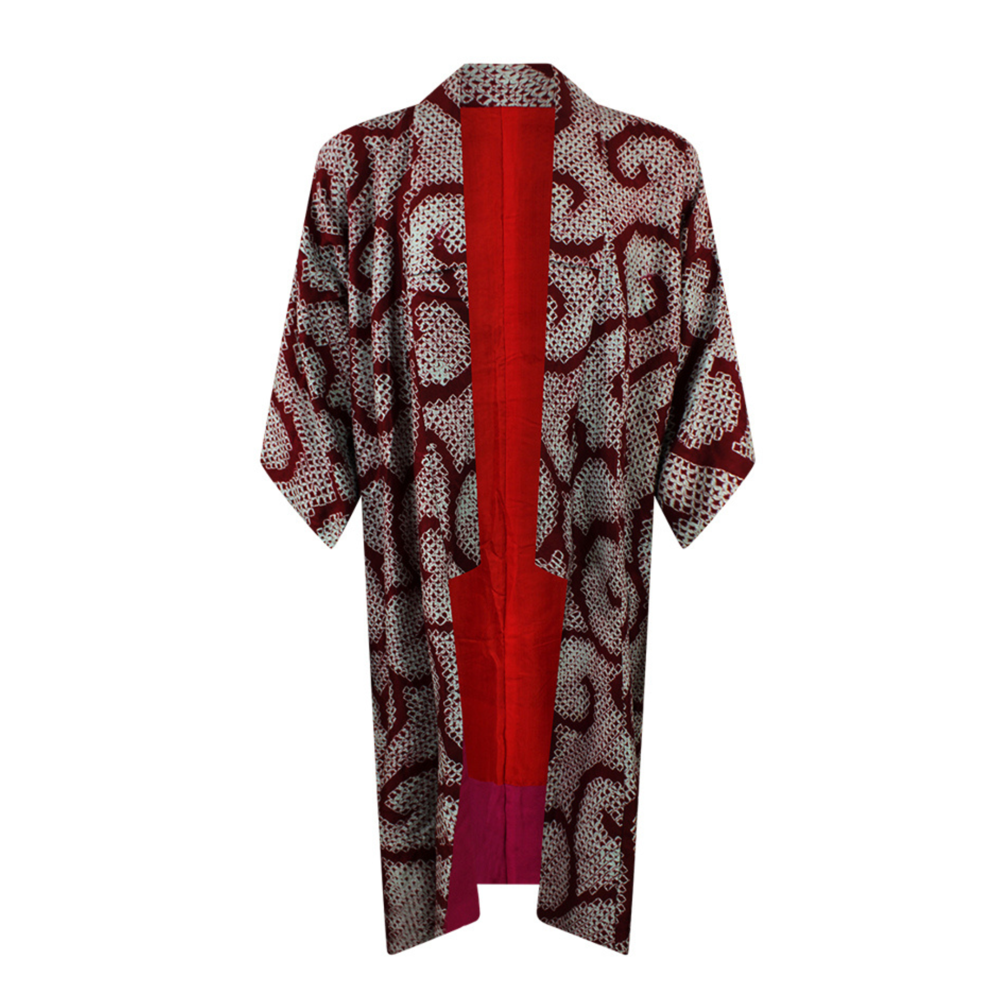 Light Weight Purple and Blue Vintage Silk Kimono - Ten Easy Street