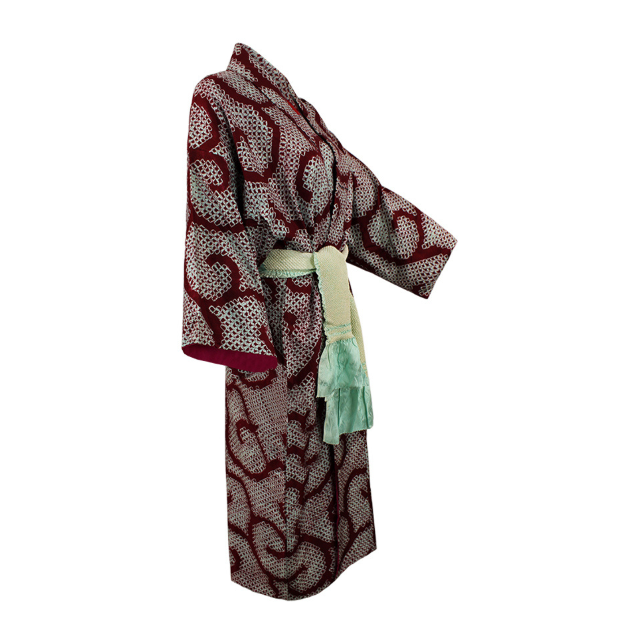 Light Weight Purple and Blue Vintage Silk Kimono - Ten Easy Street