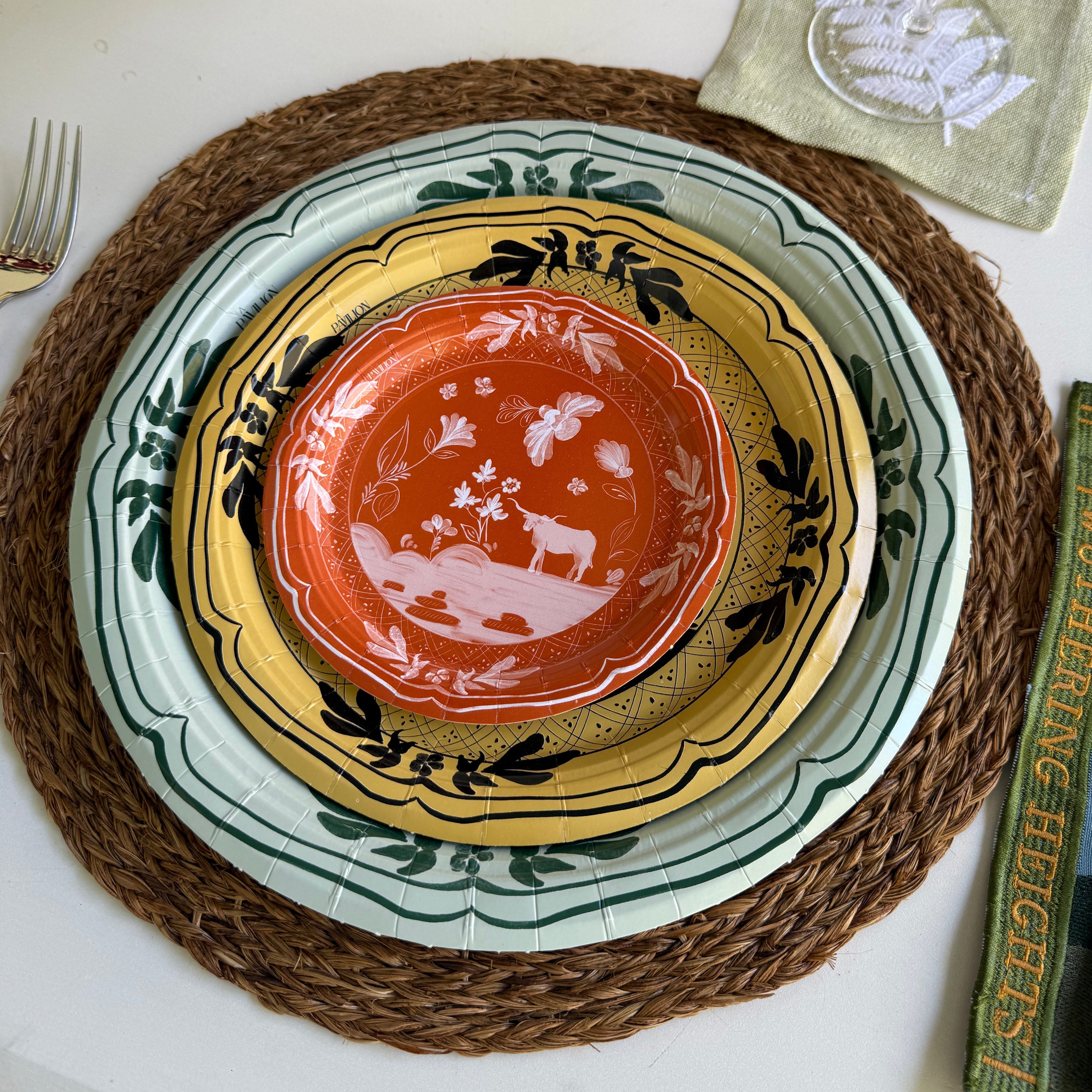 Margretta's Nashville Gentleman Golden Dessert Paper Plates - 8 Pack-Ten Easy Street