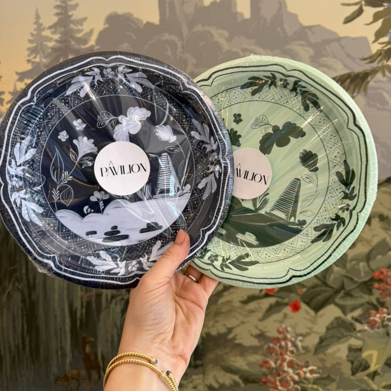 Navy Beachside Pavilion Dessert Paper Plates - 8 pack-Ten Easy Street
