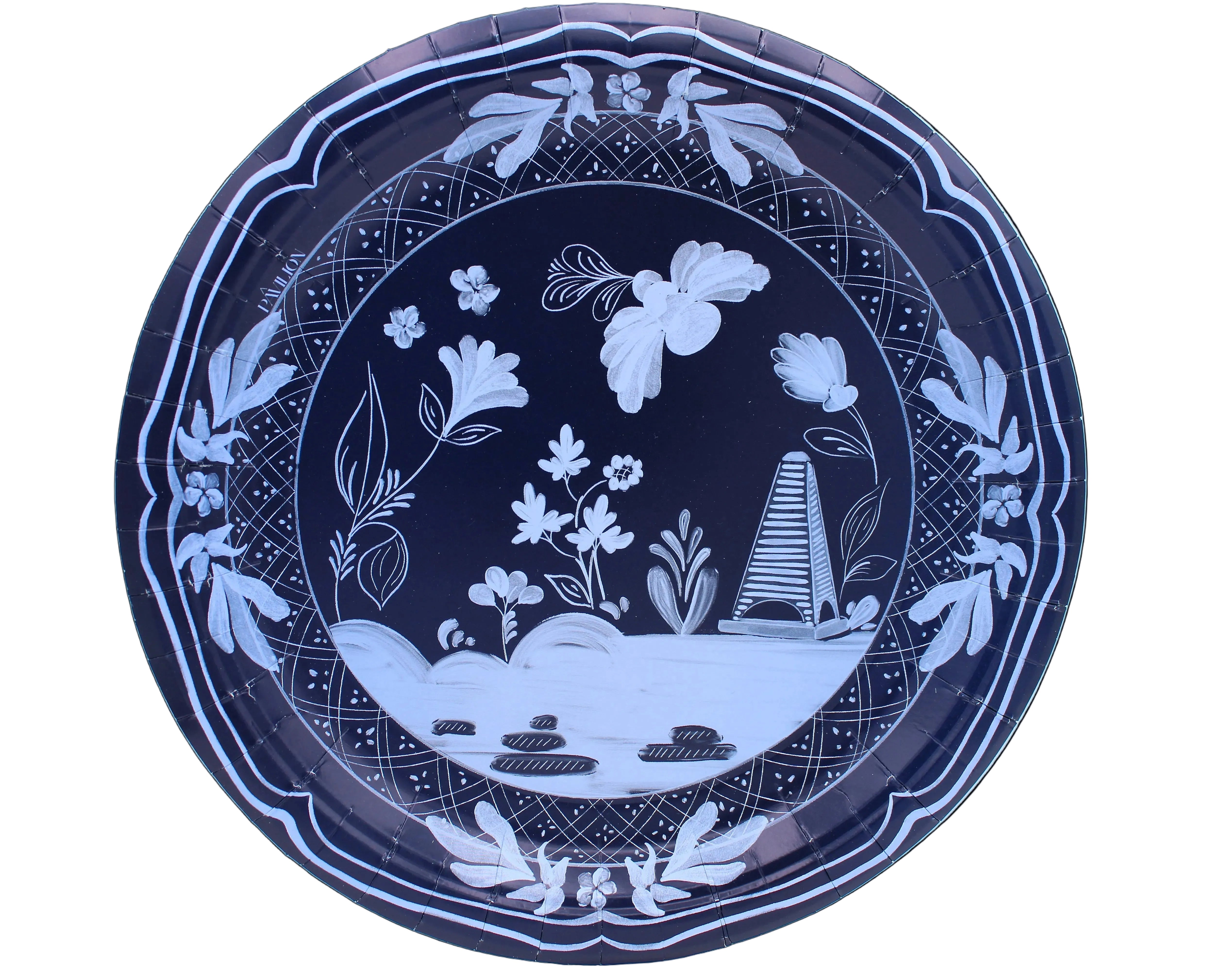 Navy and Sky Beachside Pavilion Dinner Plate - 8 pack-Ten Easy Street