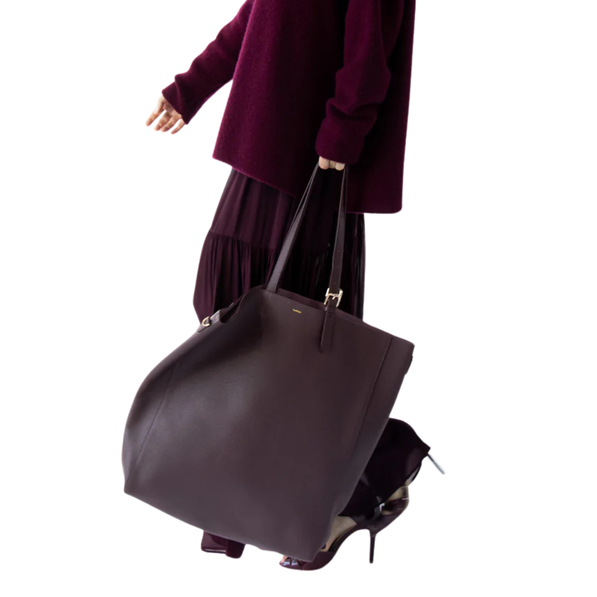 Panama Oversized Shopper in Burgundy-LANDA-Ten Easy Street