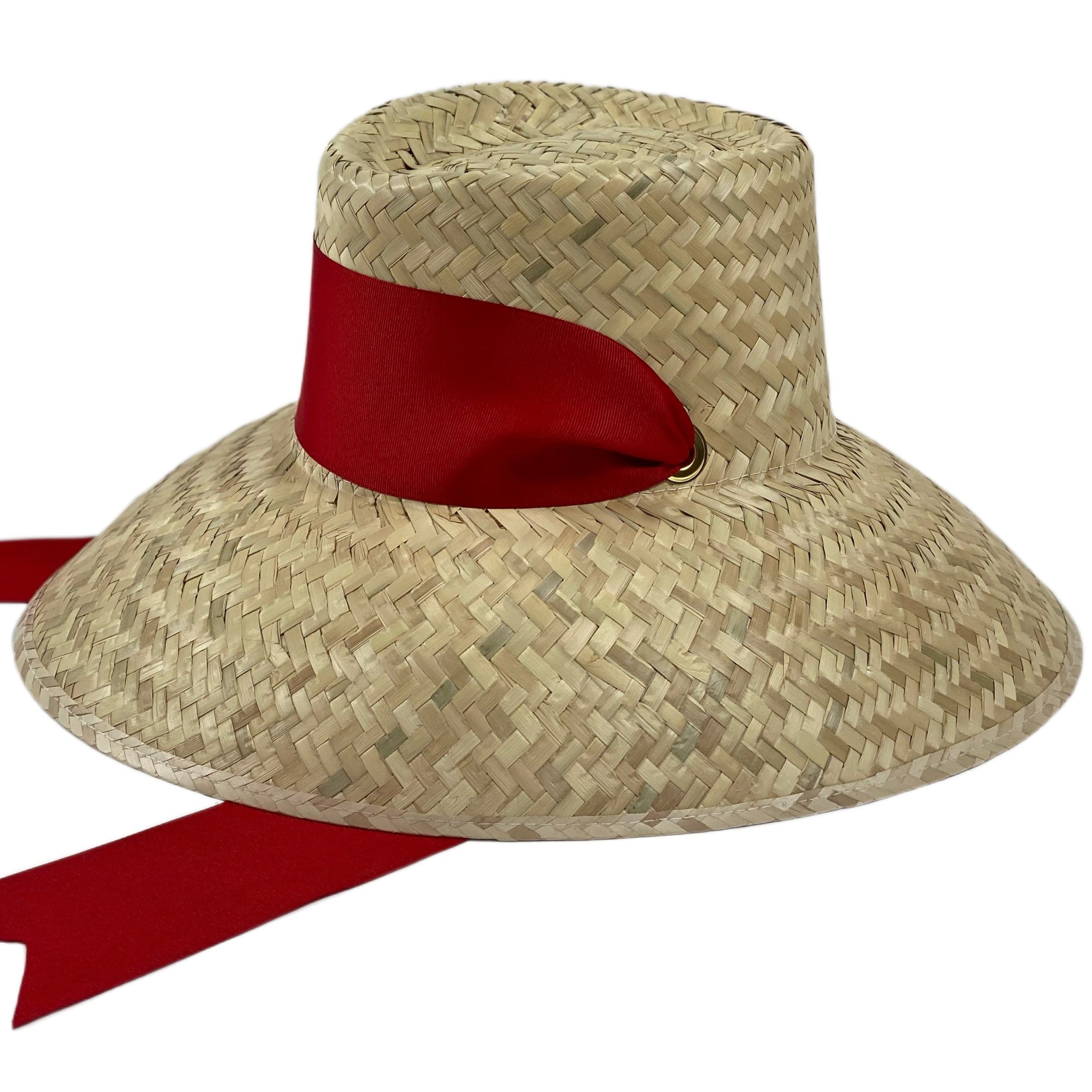 Amaryllis Sun Hat - Red Wide & Short Grosgrain Ribbon - Ten Easy Street
