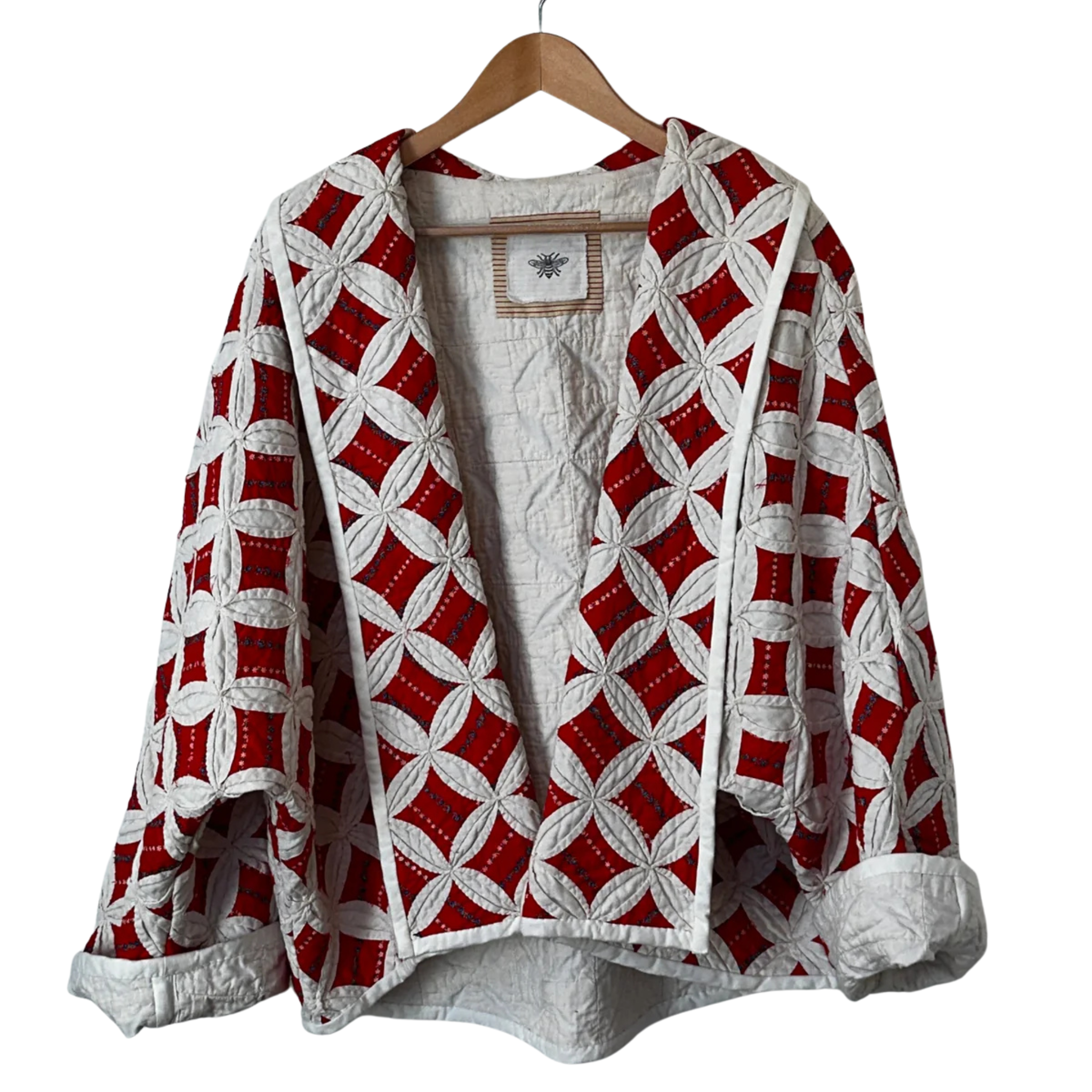 Rare Red Cathedral Window Classic Swoop Coat-Ten Easy Street