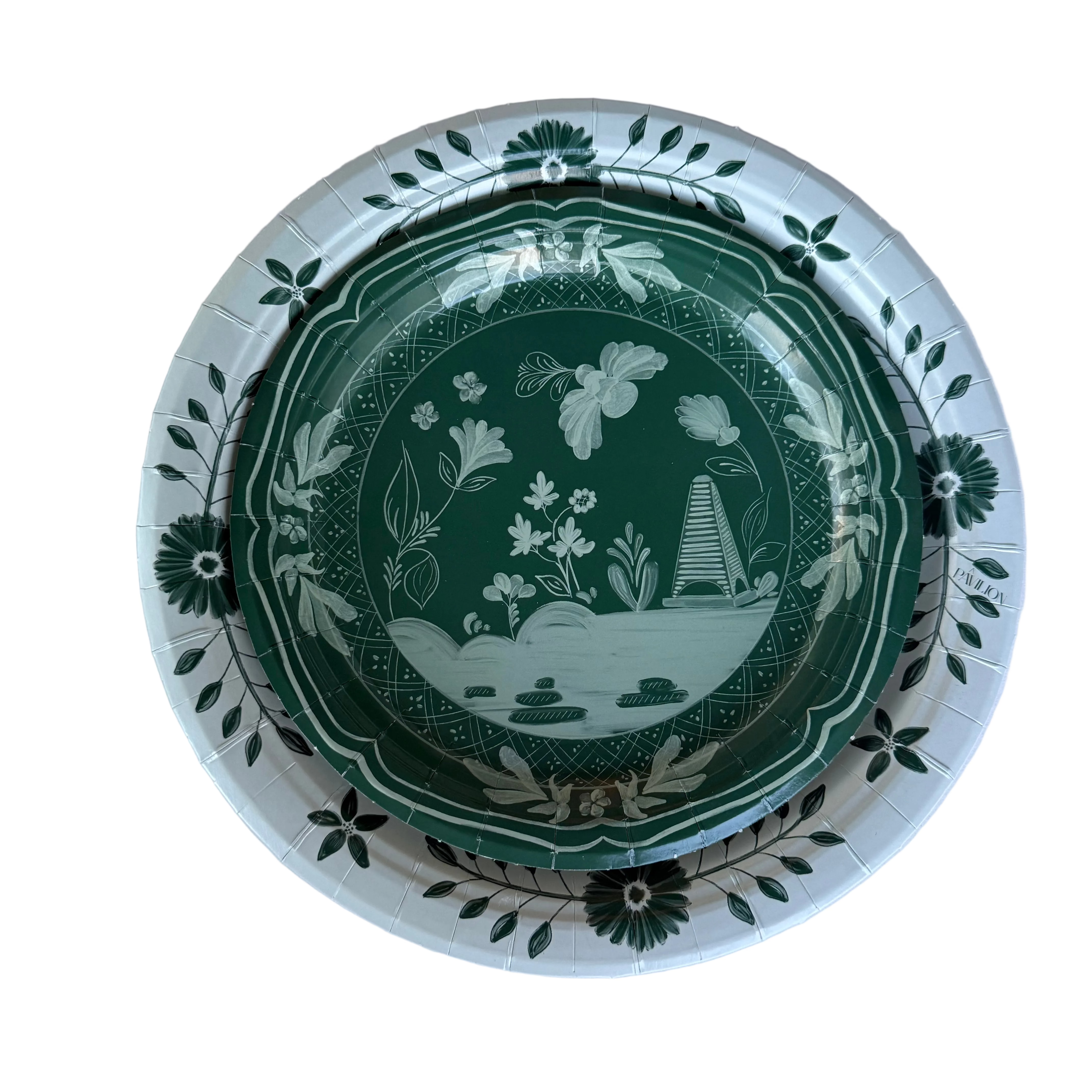 Sage and Forest Daisy Josephine Dinner Plates - 8 pack-Ten Easy Street