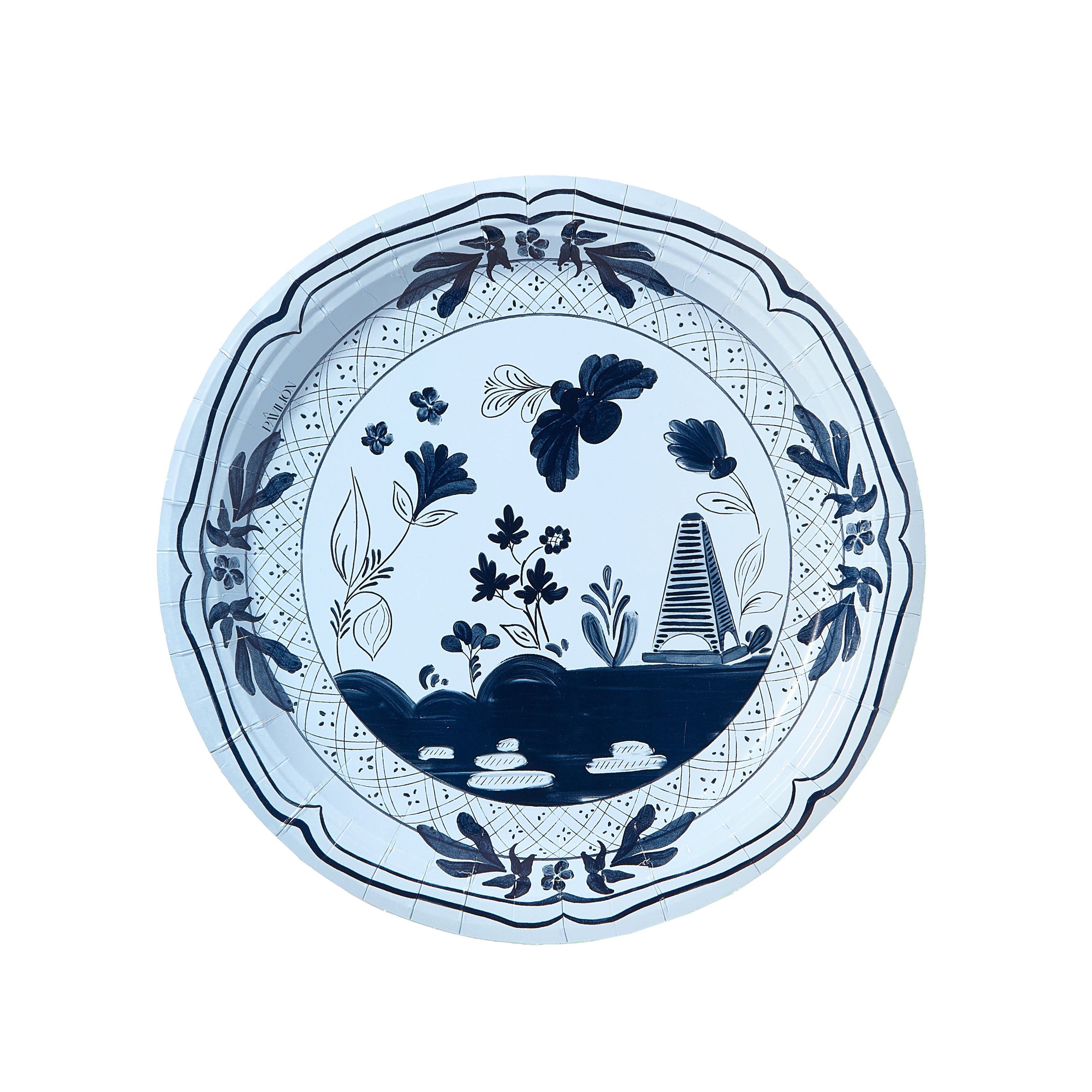 Sky and Navy Beachside Pavilion Dinner Plate - 8 pack-Ten Easy Street