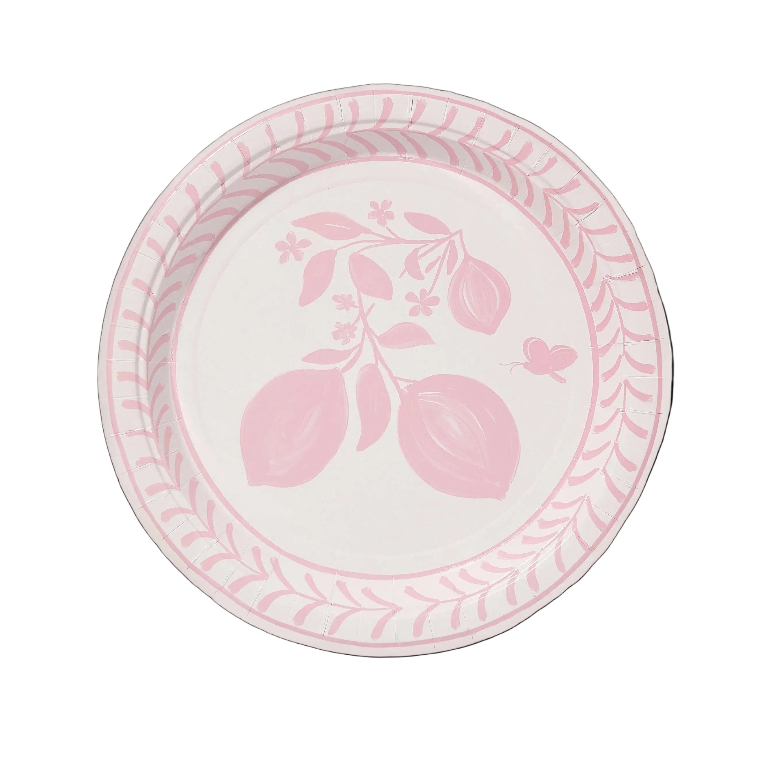 Sweet Pink Josephine Margarita Dinner Paper Plates - 8 pack-Ten Easy Street