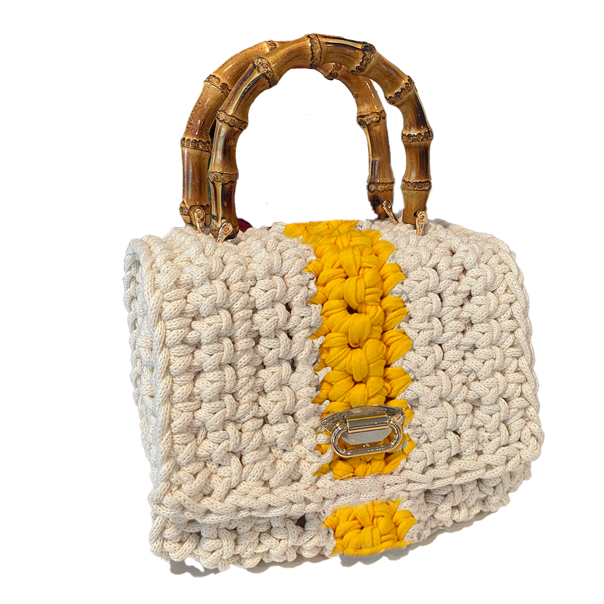 "Queen Mother Bag" in Yellow Stripe - Ten Easy Street