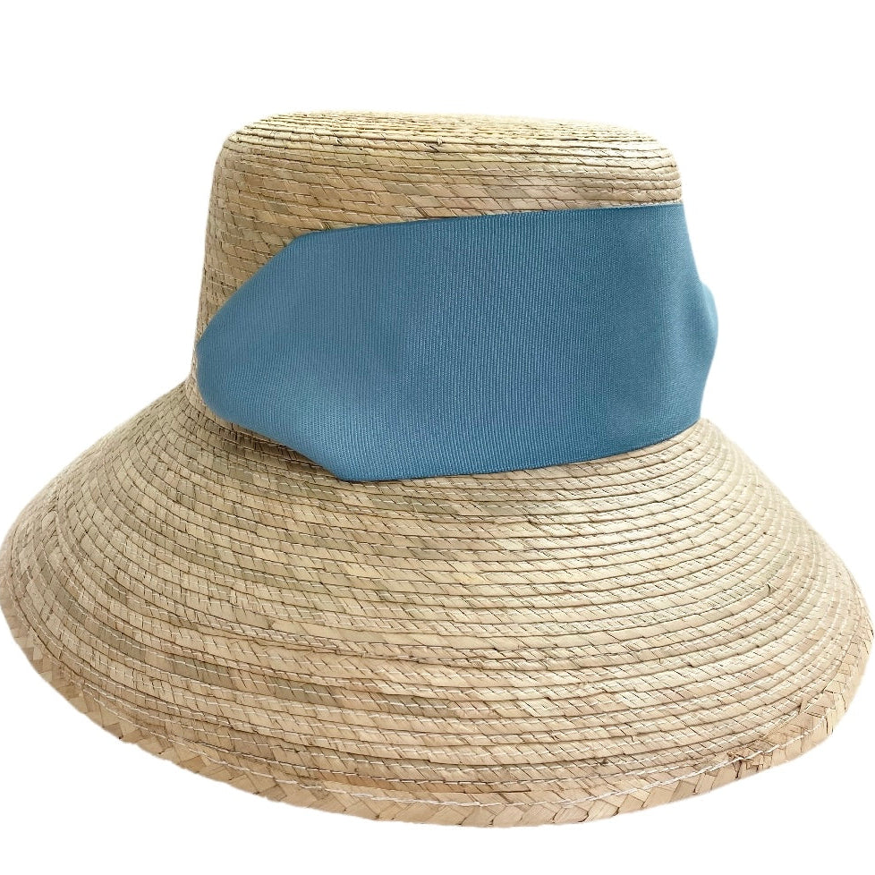 Clematis Bucket Hat - French Blue Wide & Short Grosgrain Ribbon - Ten Easy Street