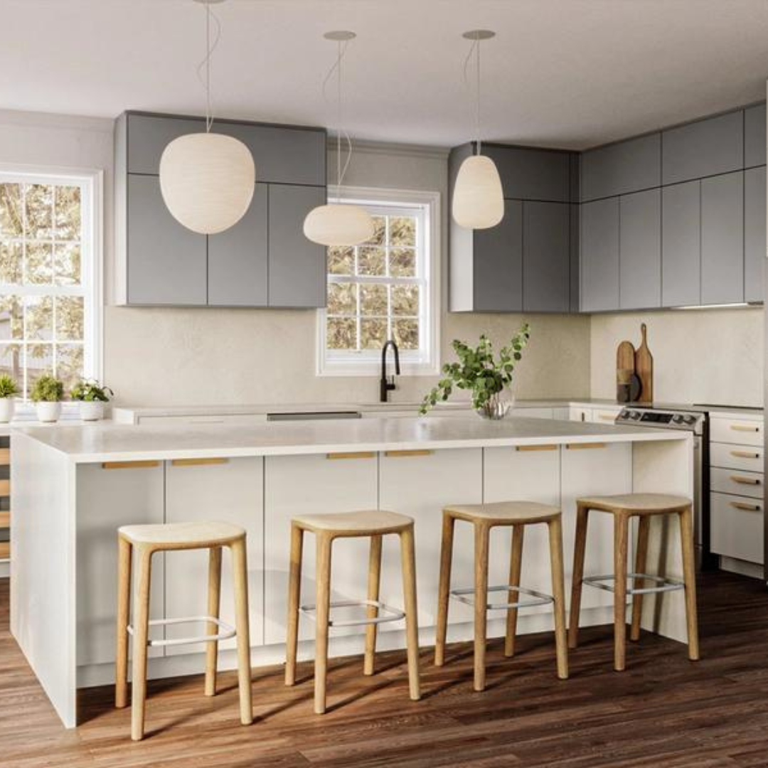 Form Kitchens Kitchen Countertop/Stools - Ten Easy Street