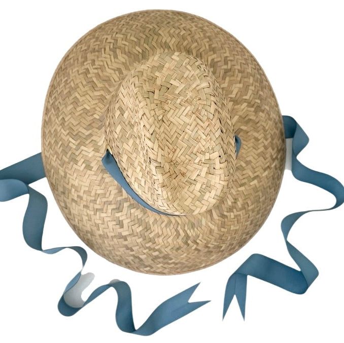 Begonia Sun Hat - Long French Blue Grosgrain Ribbon - Ten Easy Street