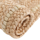 Braided Jute Doormat with Hand-spun Wool Accents - Ten Easy Street