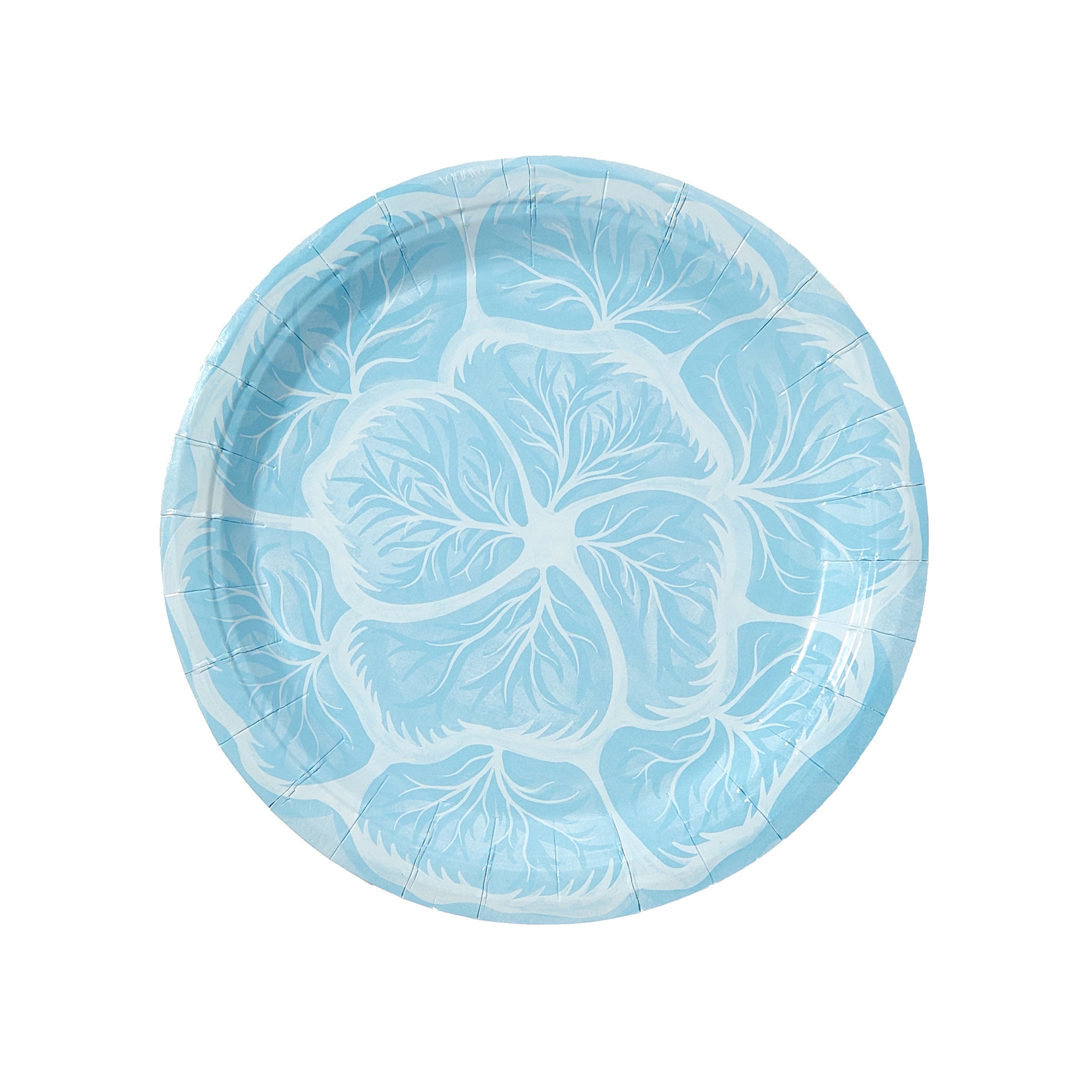 Alice Blue Cabbage Dessert Paper Plate - 8 pack-Ten Easy Street