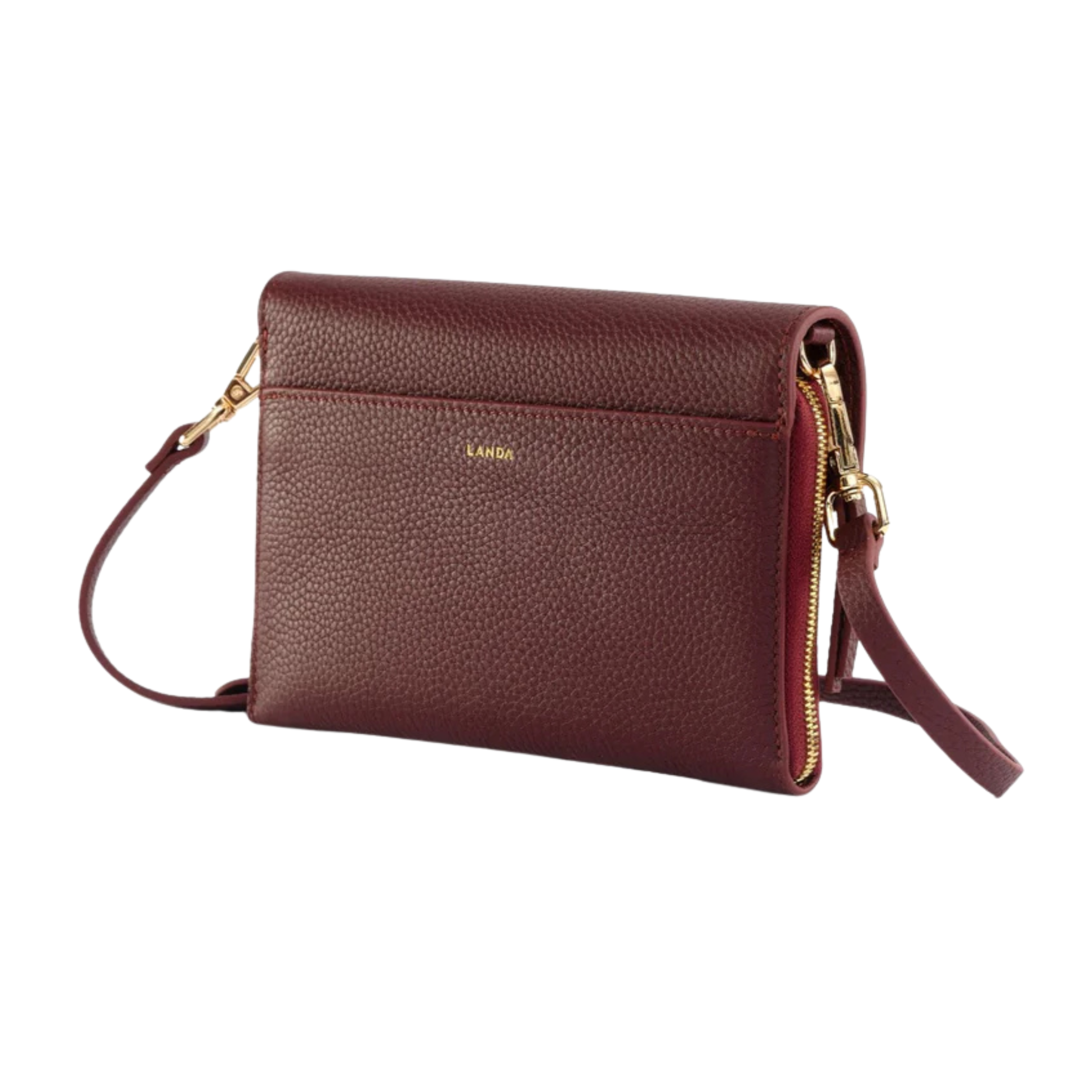 Aliso Structured Phone Bag in Burgundy-LANDA-Ten Easy Street