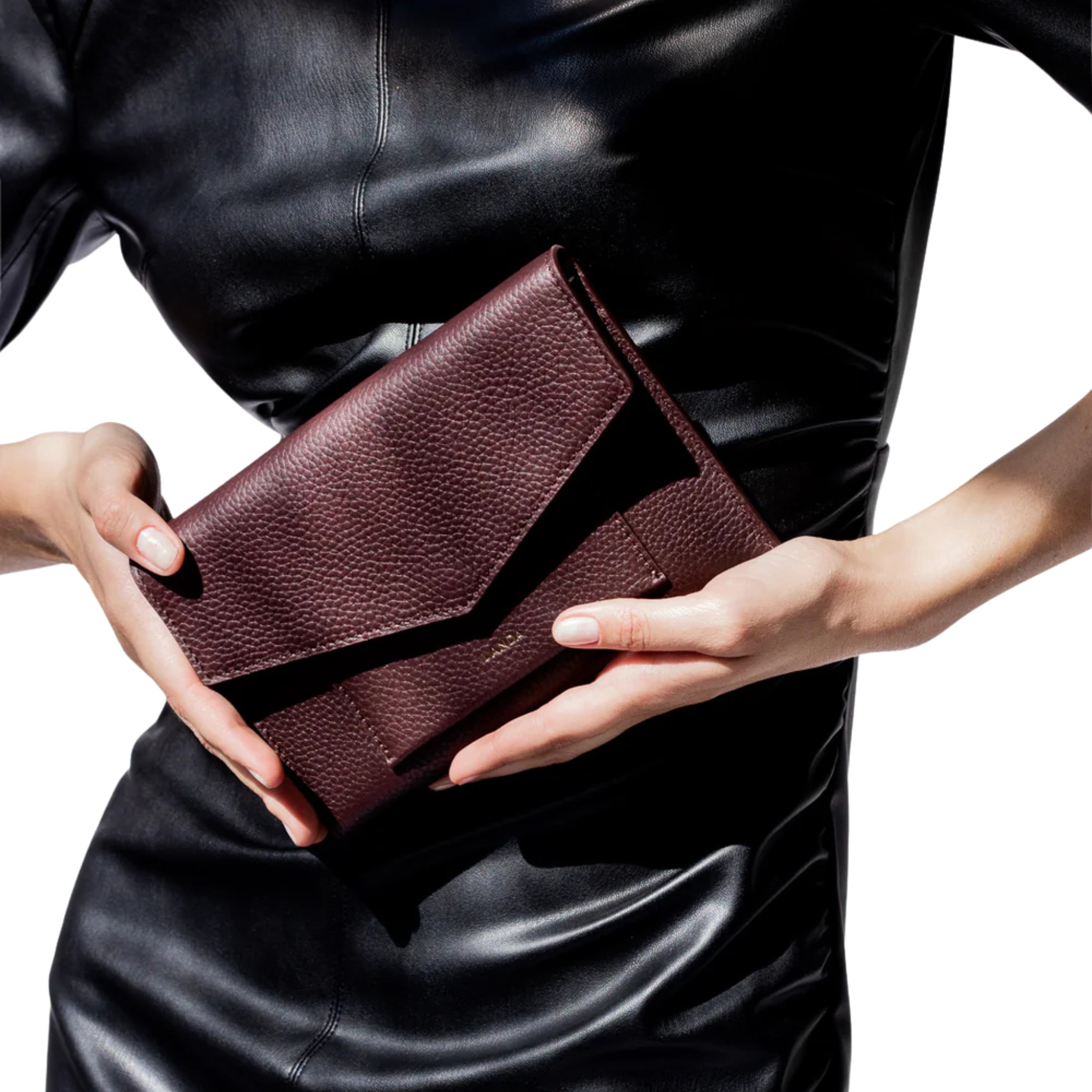 Aliso Structured Phone Bag in Burgundy-LANDA-Ten Easy Street