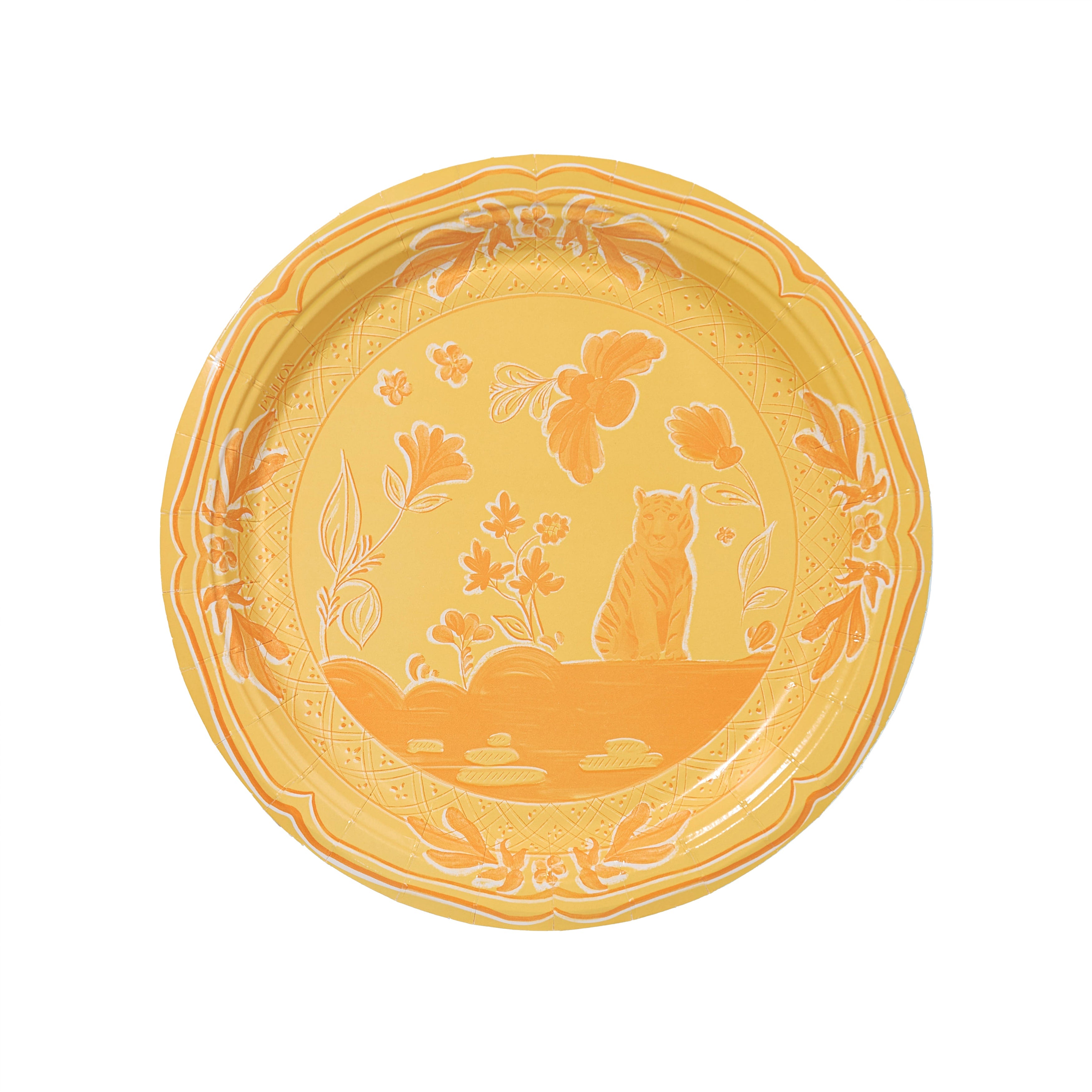 Baton Rouge Sunshine Yellow Tiger Dessert Collegiate Paper Plates - 8 Pack-Ten Easy Street