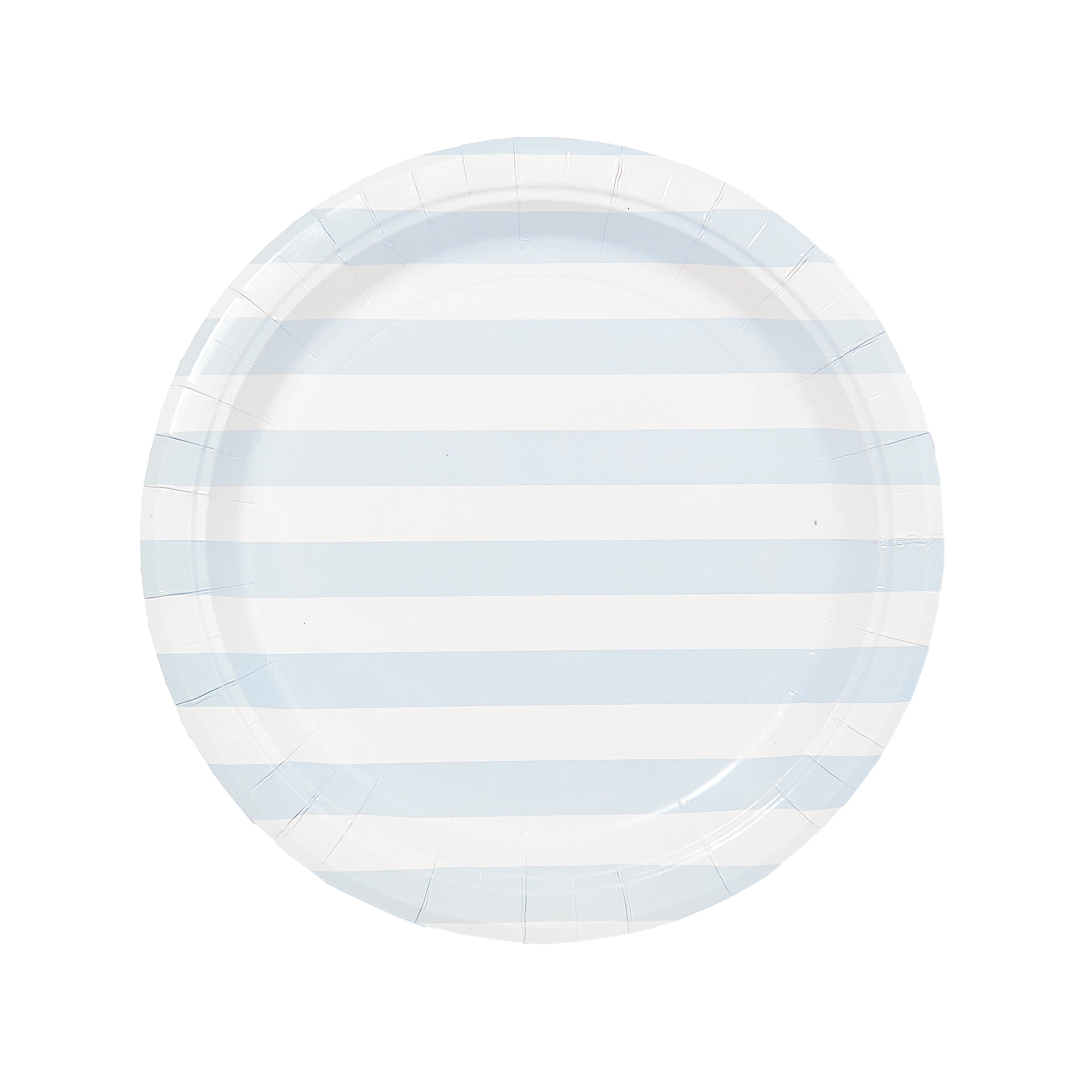 Beach Umbrella Stripe Dinner Plate - Pack of 8-Ten Easy Street