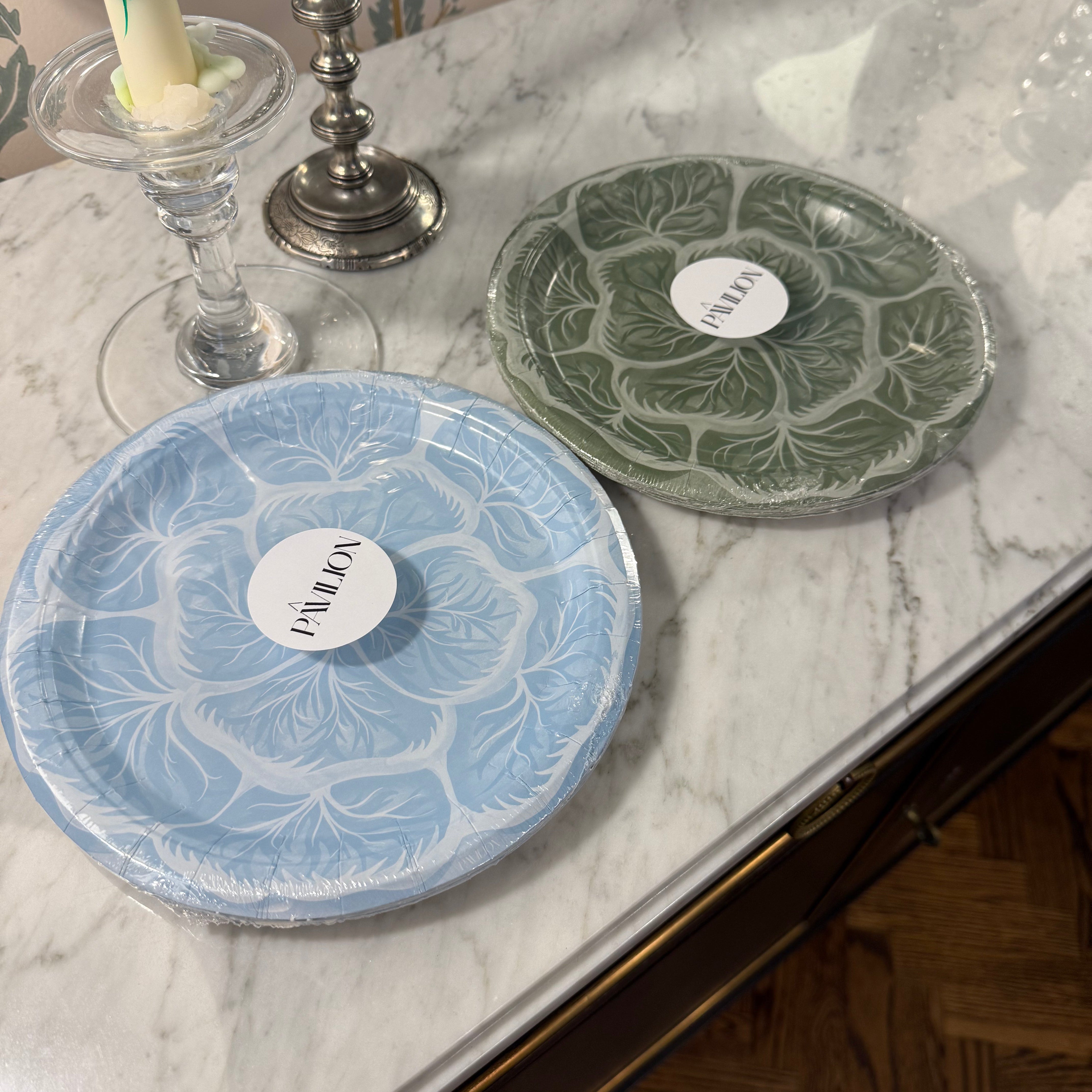 Bunny Green Melissa's Garden Cabbage Salad and Dessert Plates - 8 pack-Ten Easy Street