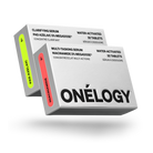 Two boxes of Onélogy skincare products on a white background