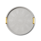 Carina Shagreen Small Round Tray in Dove-Ten Easy Street