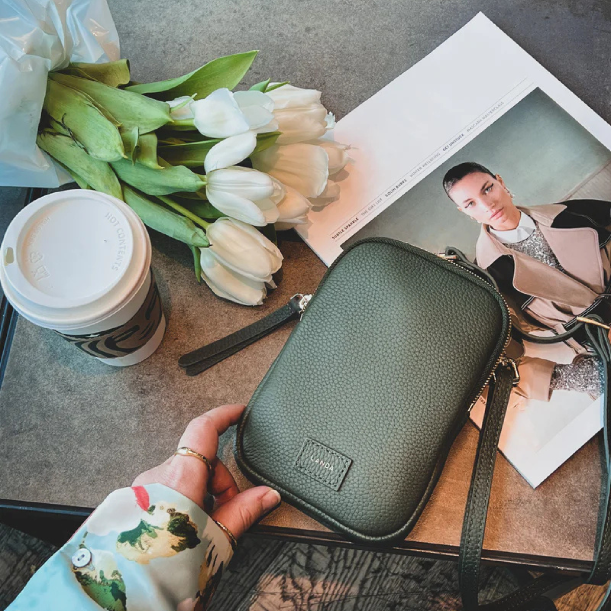 Cassia Phone Bag in Dark Green-LANDA-Ten Easy Street